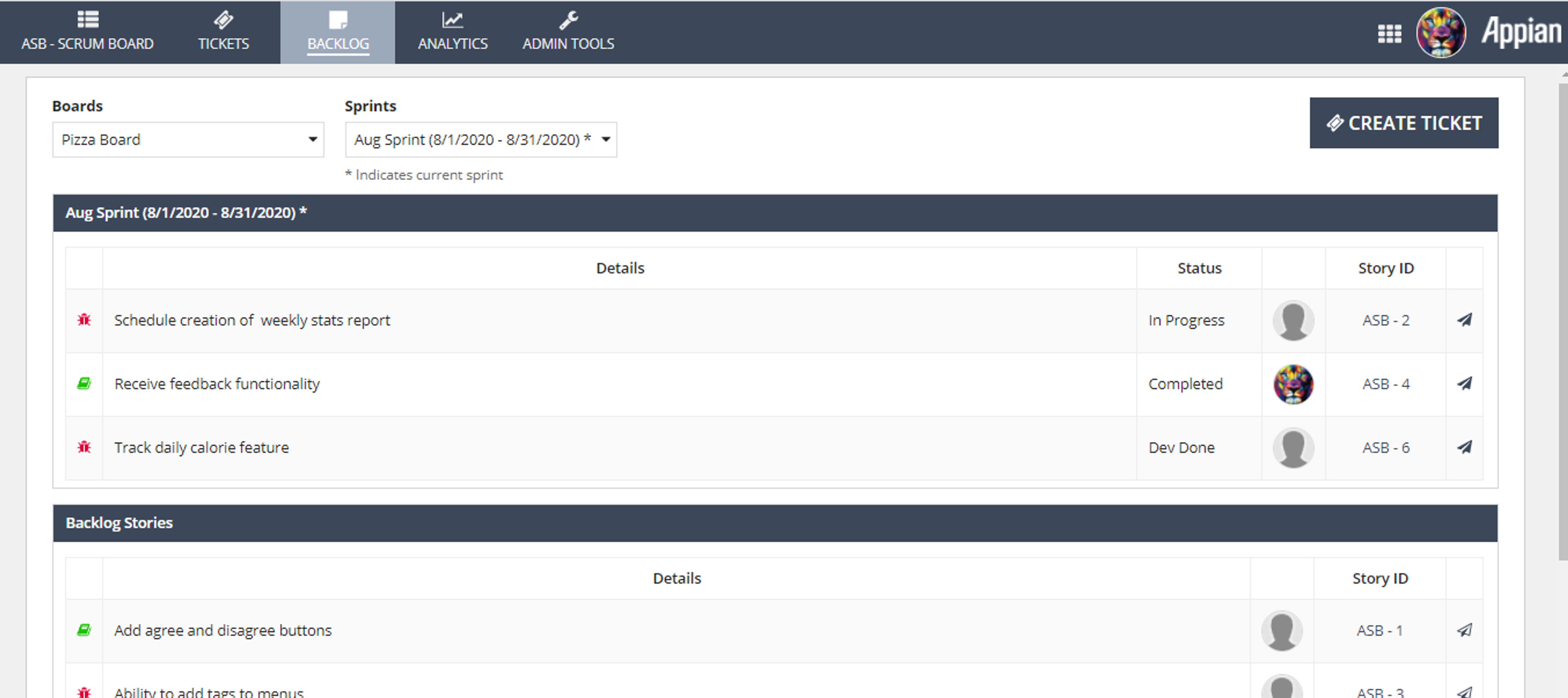 Appian Scrum Board (ASB) - Scooby screenshot 14