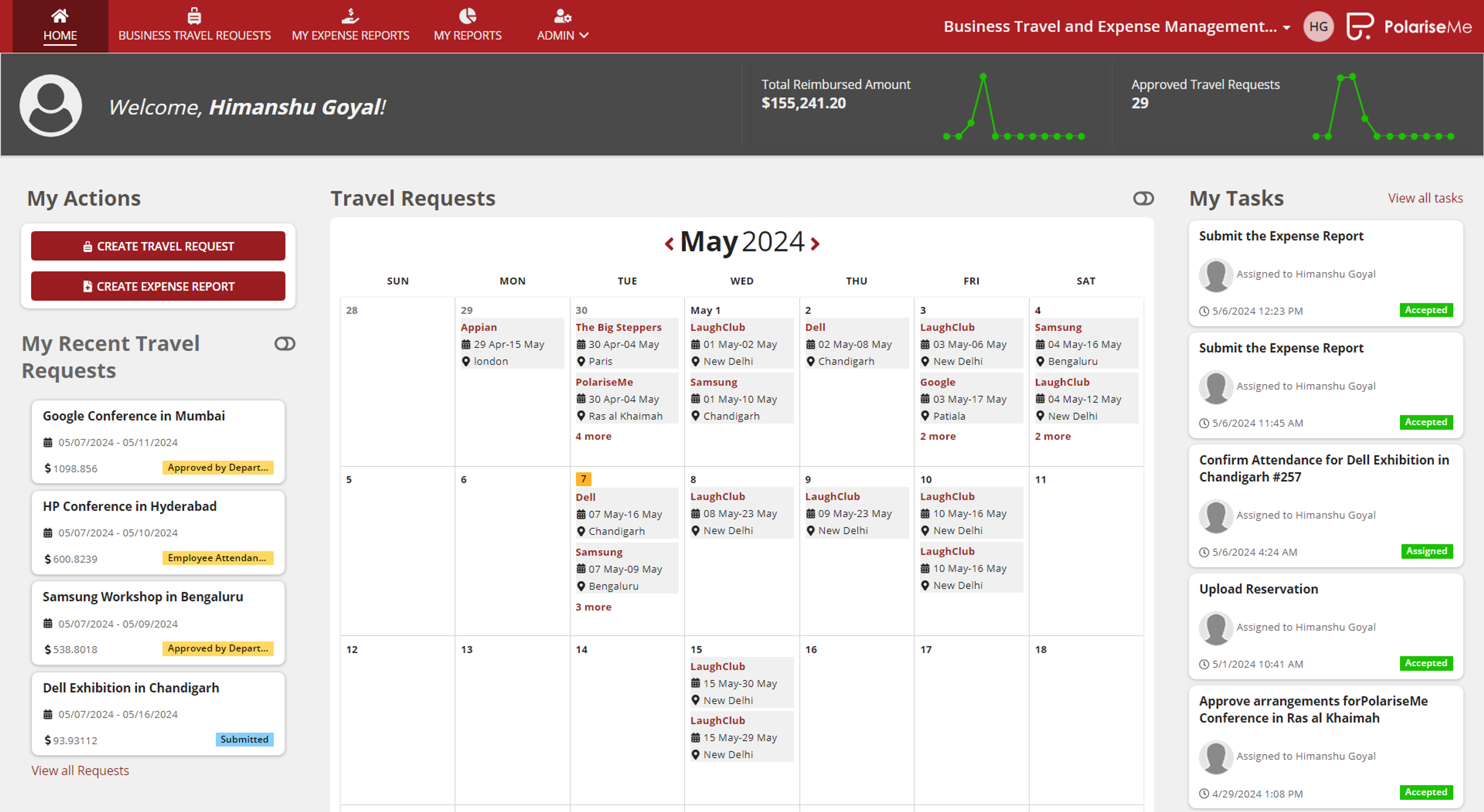 Business Travel and Expense Management screenshot 1