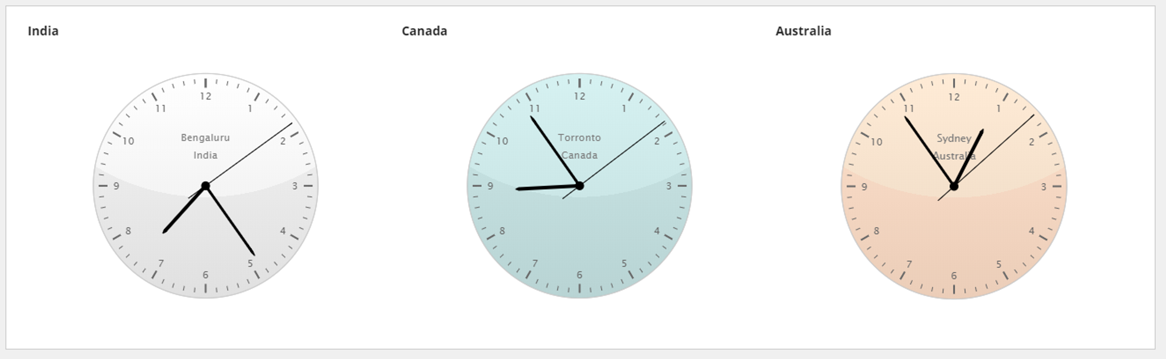 World Clock Component screenshot 1