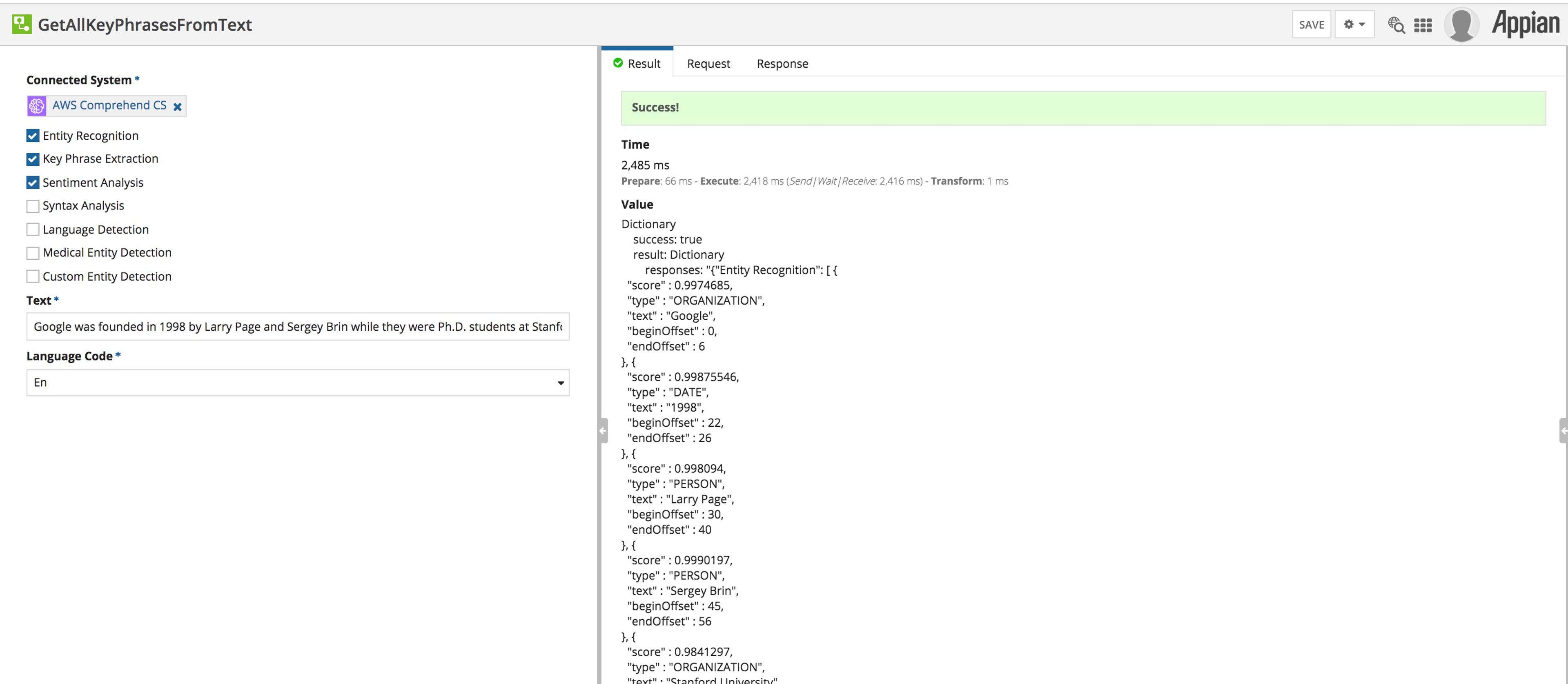 Amazon Comprehend screenshot 1