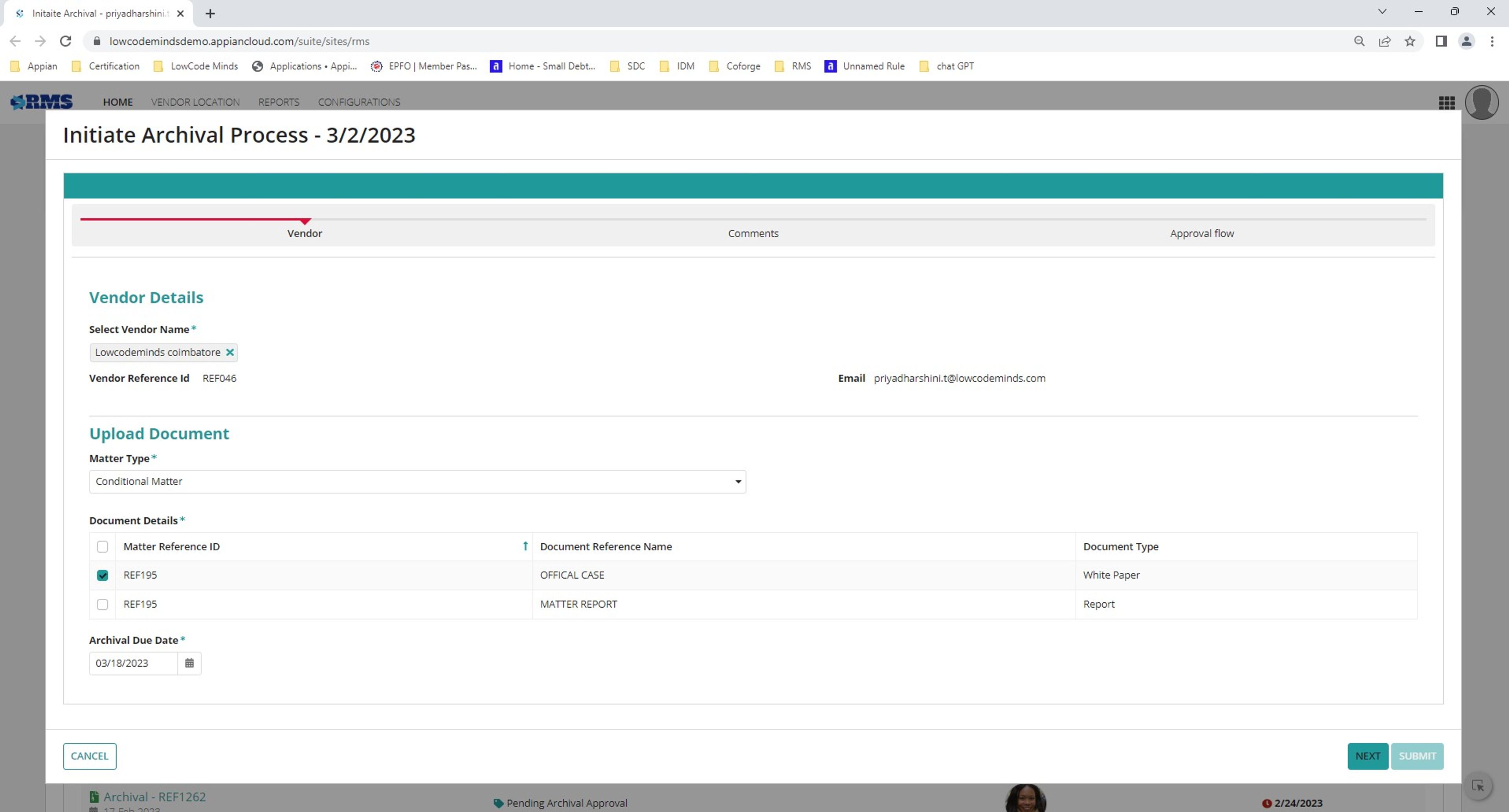 Record Management System screenshot 2