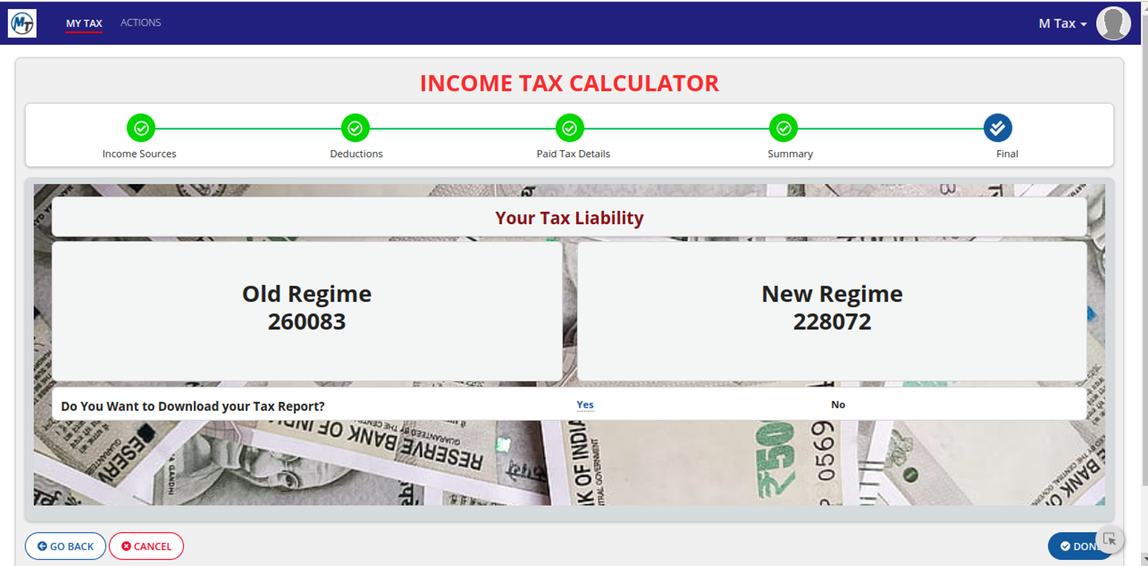 M-TAX screenshot 6