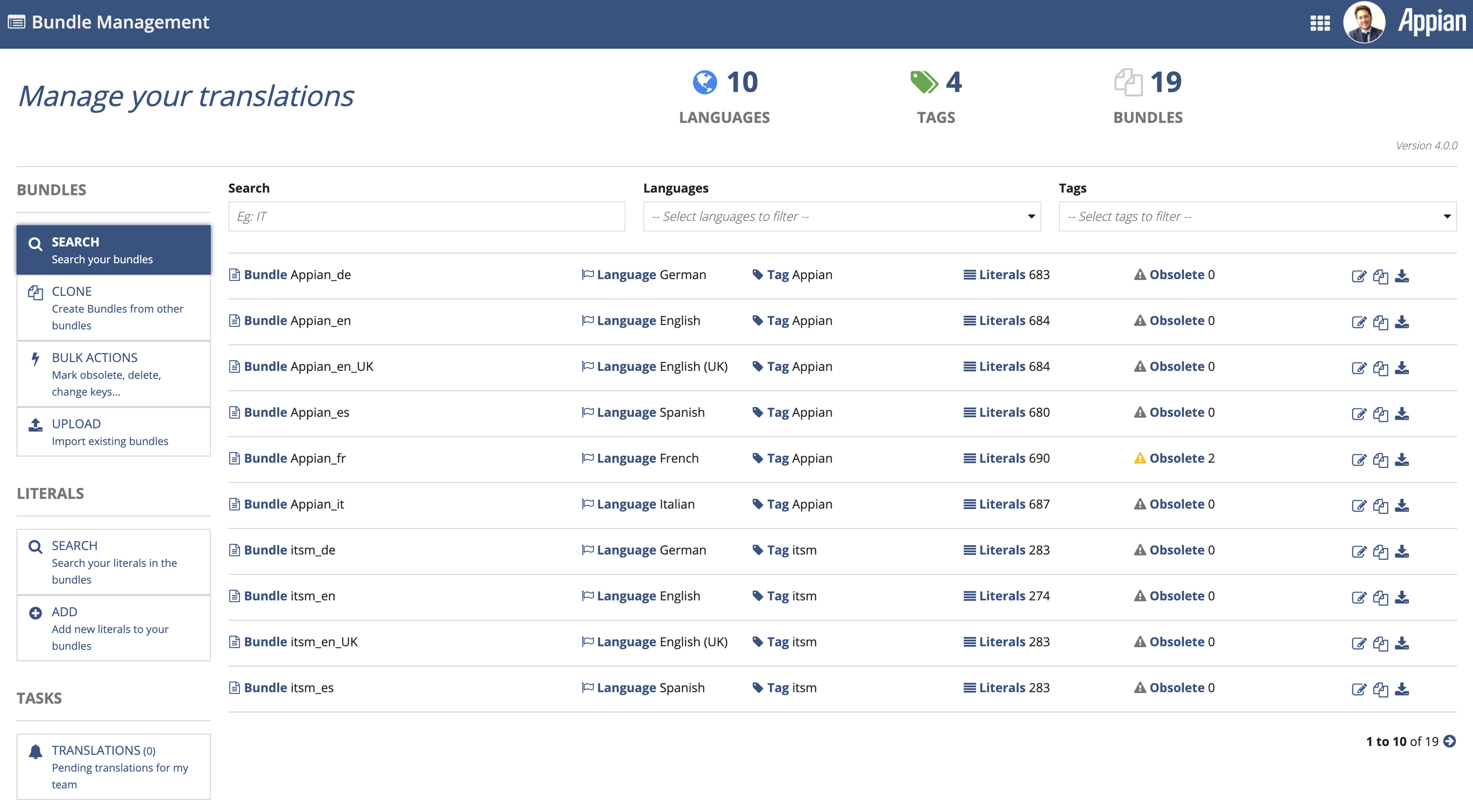 Bundle Management screenshot 2