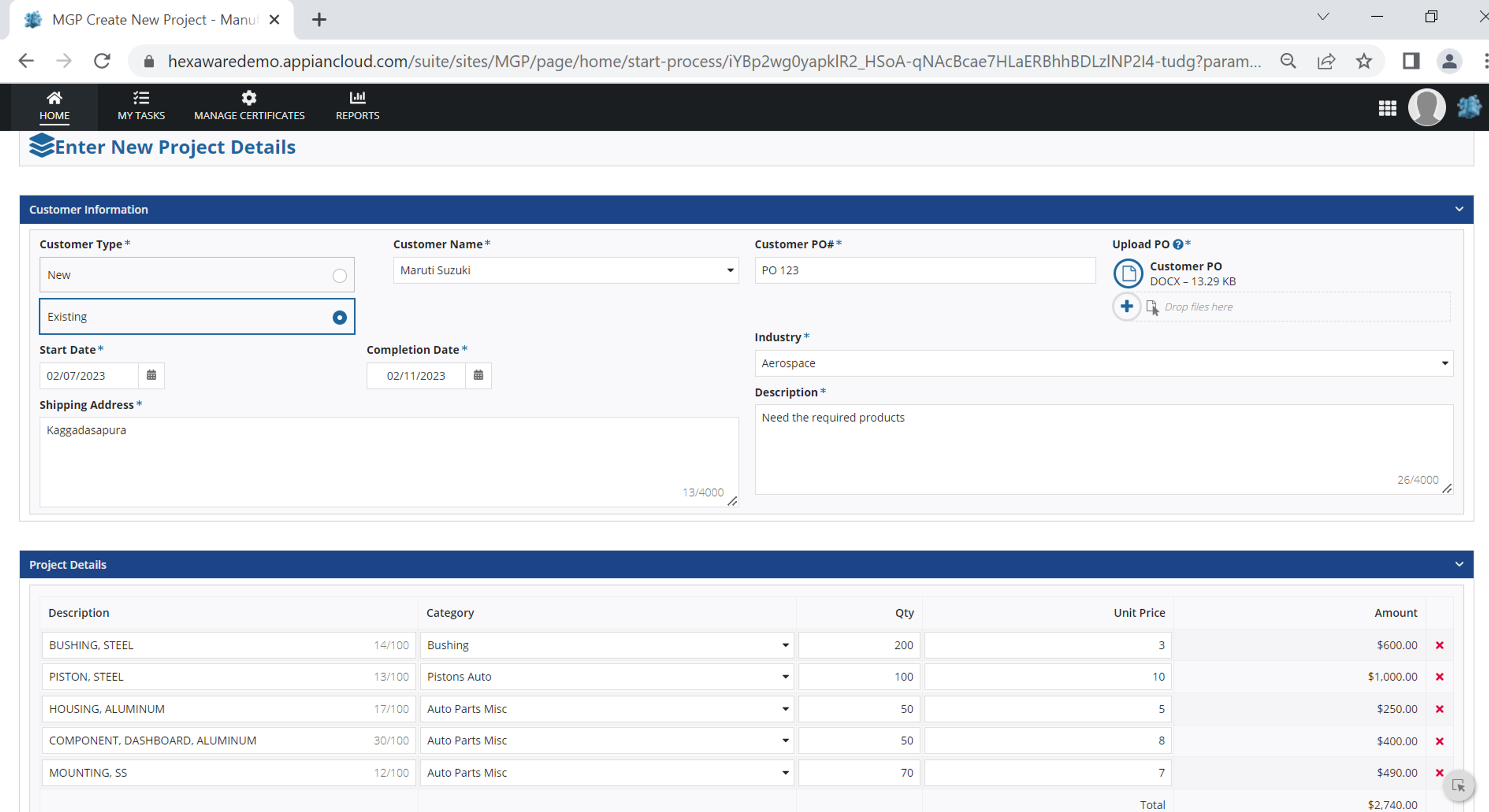 Manufacturing Governance Platform (MGP) screenshot 16