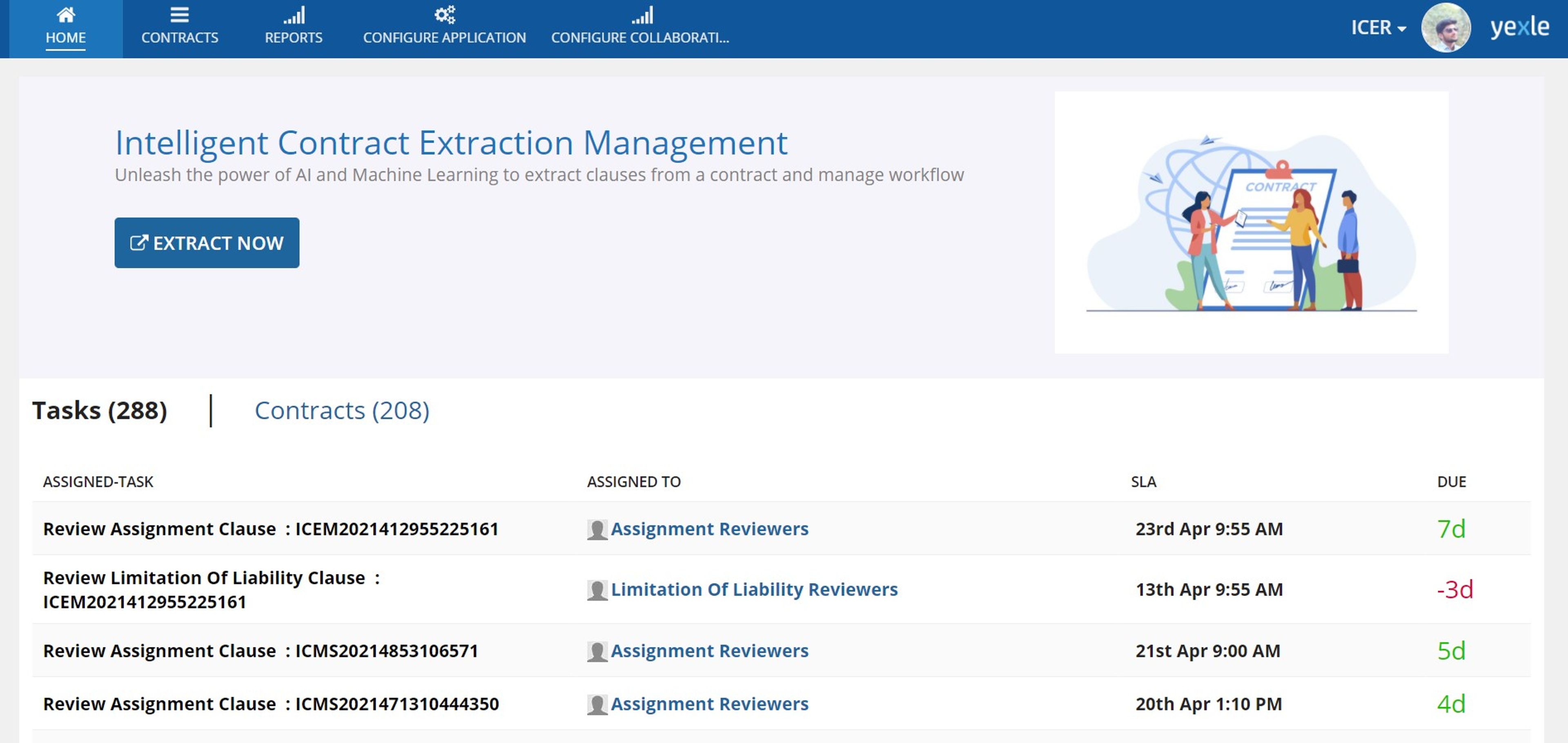 Intelligent Contract Extraction and Review (ICER) screenshot 1