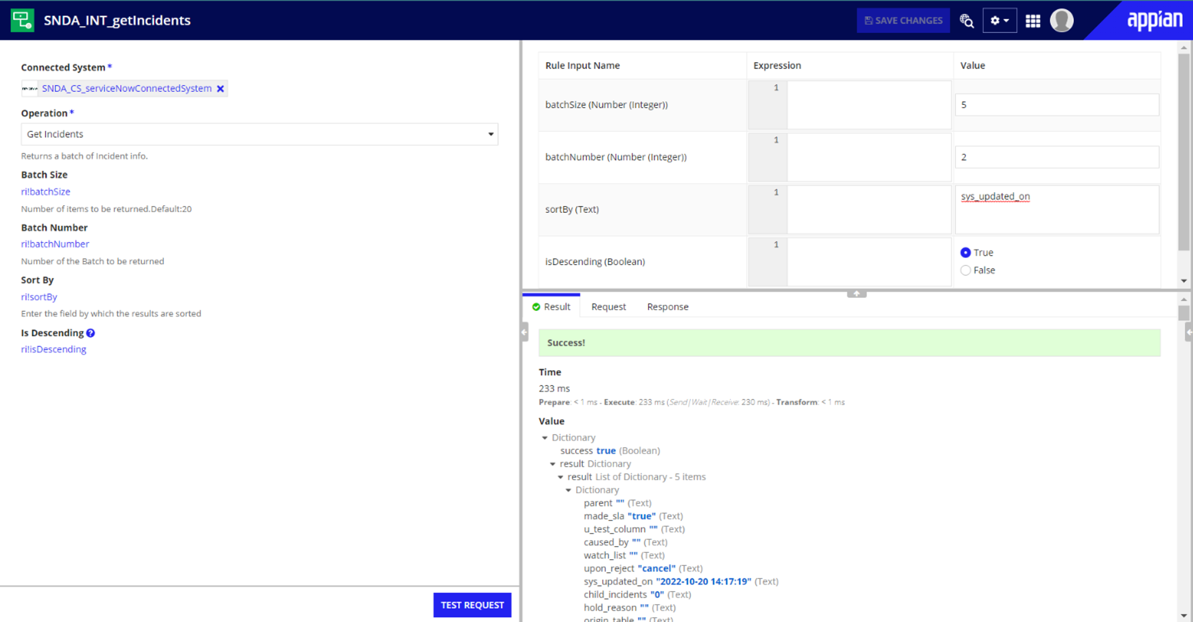 Service Now Connected System screenshot 4