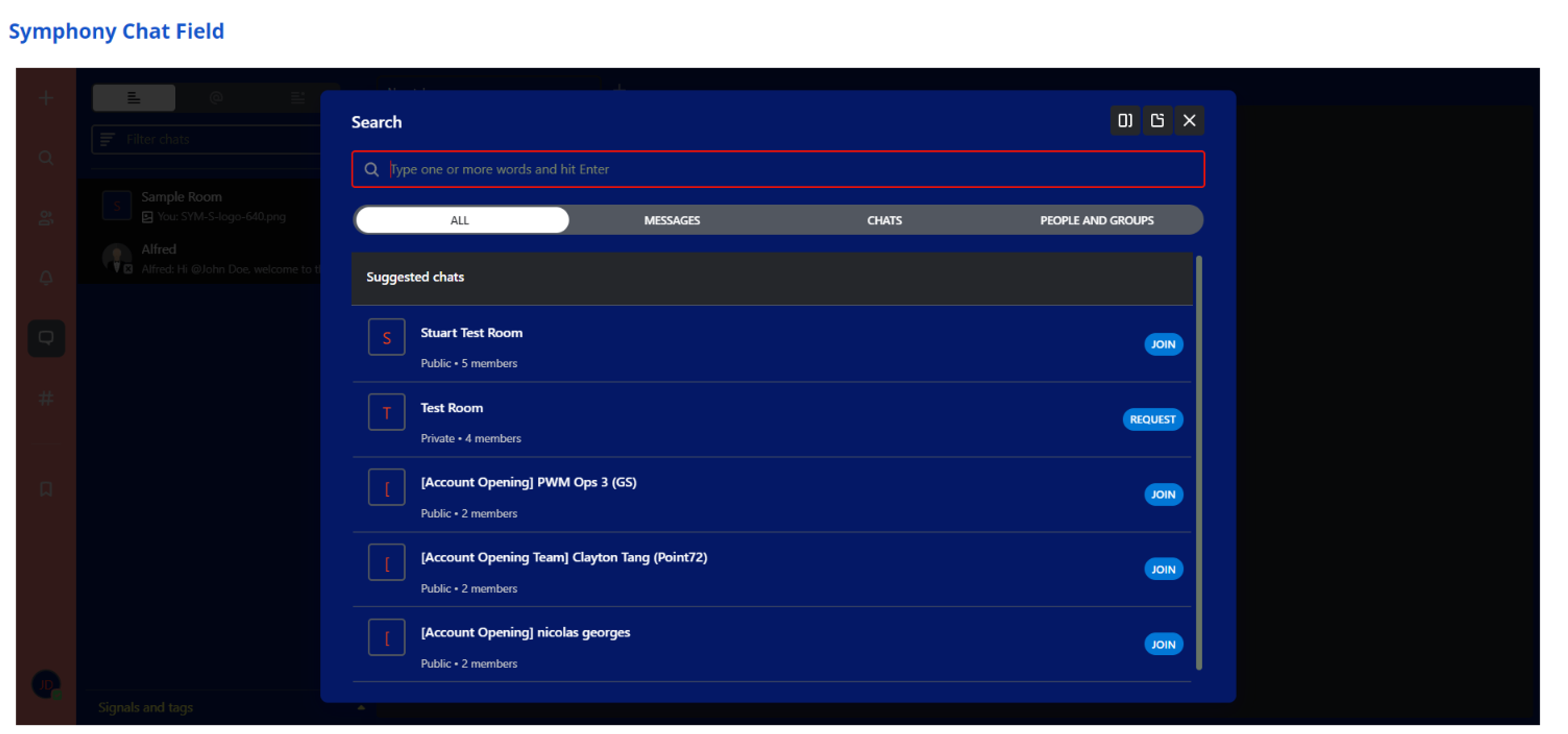 Symphony Messaging Component screenshot 1
