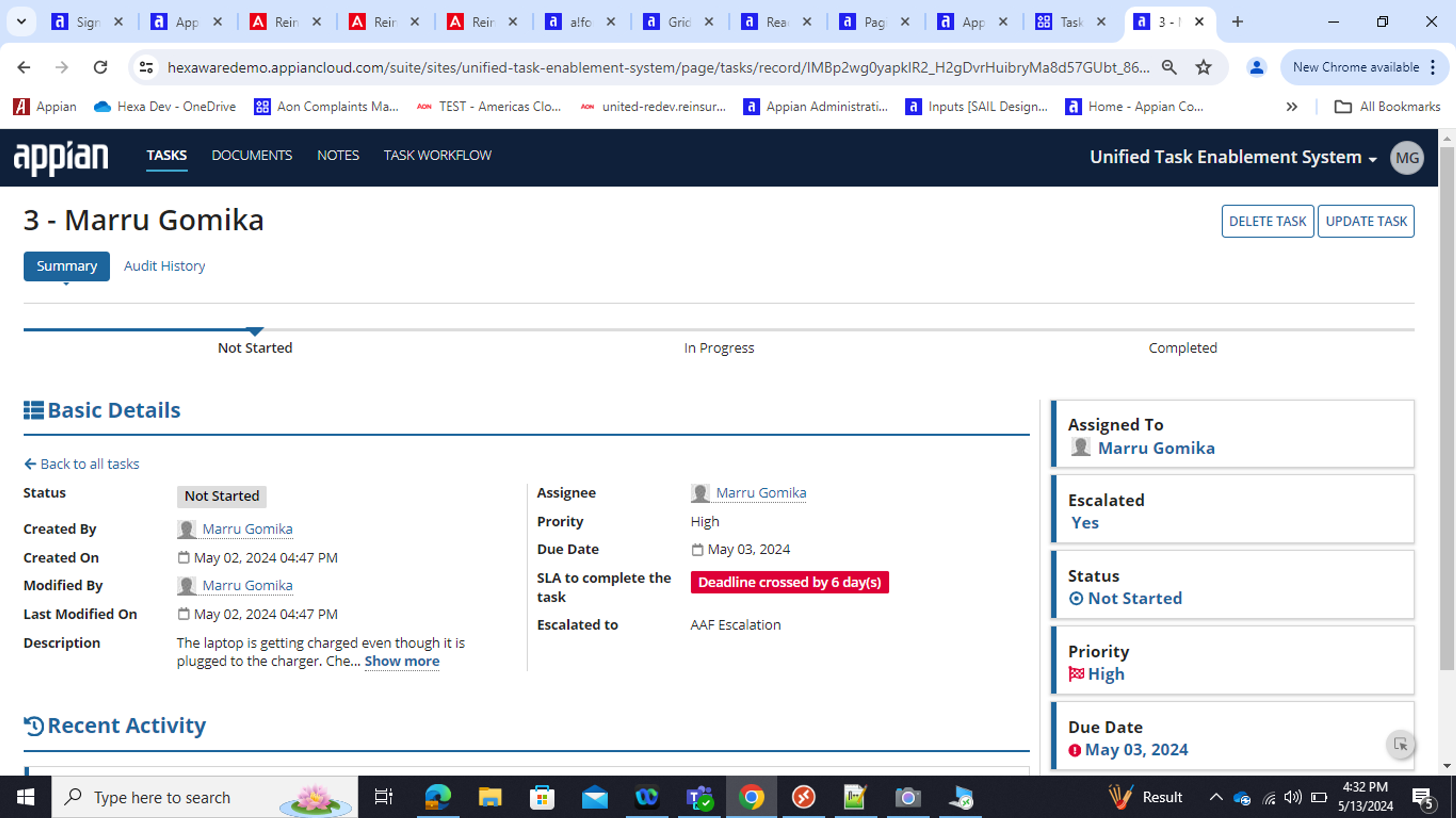 Unified Task Enablement System screenshot 2