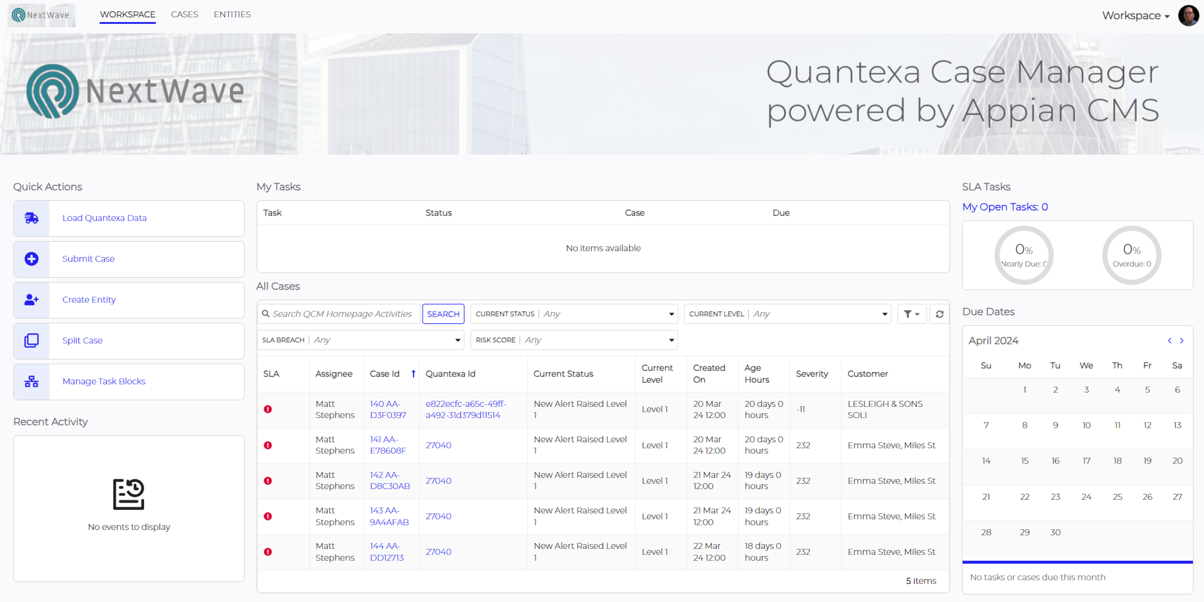 Quantexa Case Manager screenshot 1