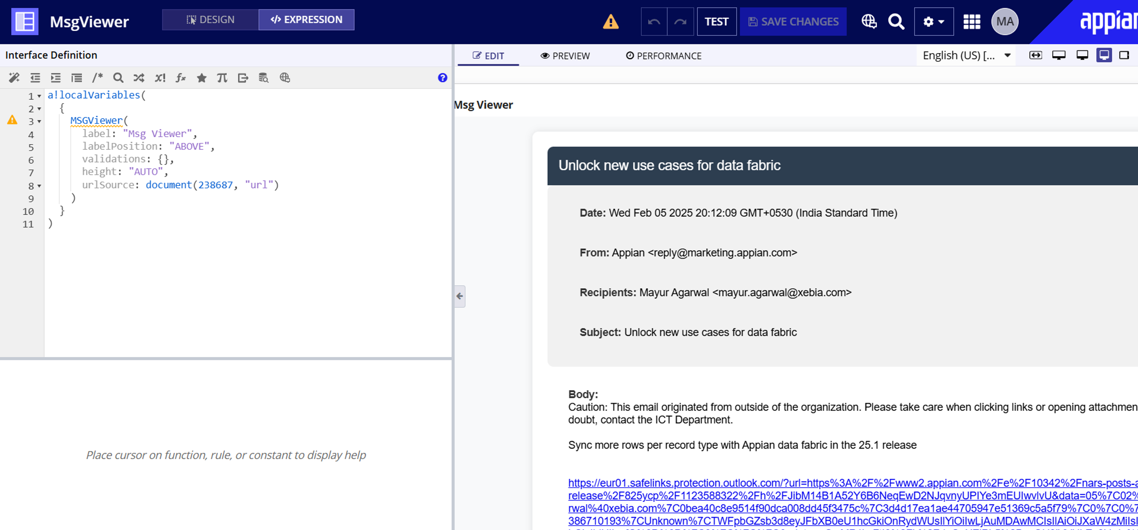 MSGViewer screenshot 1