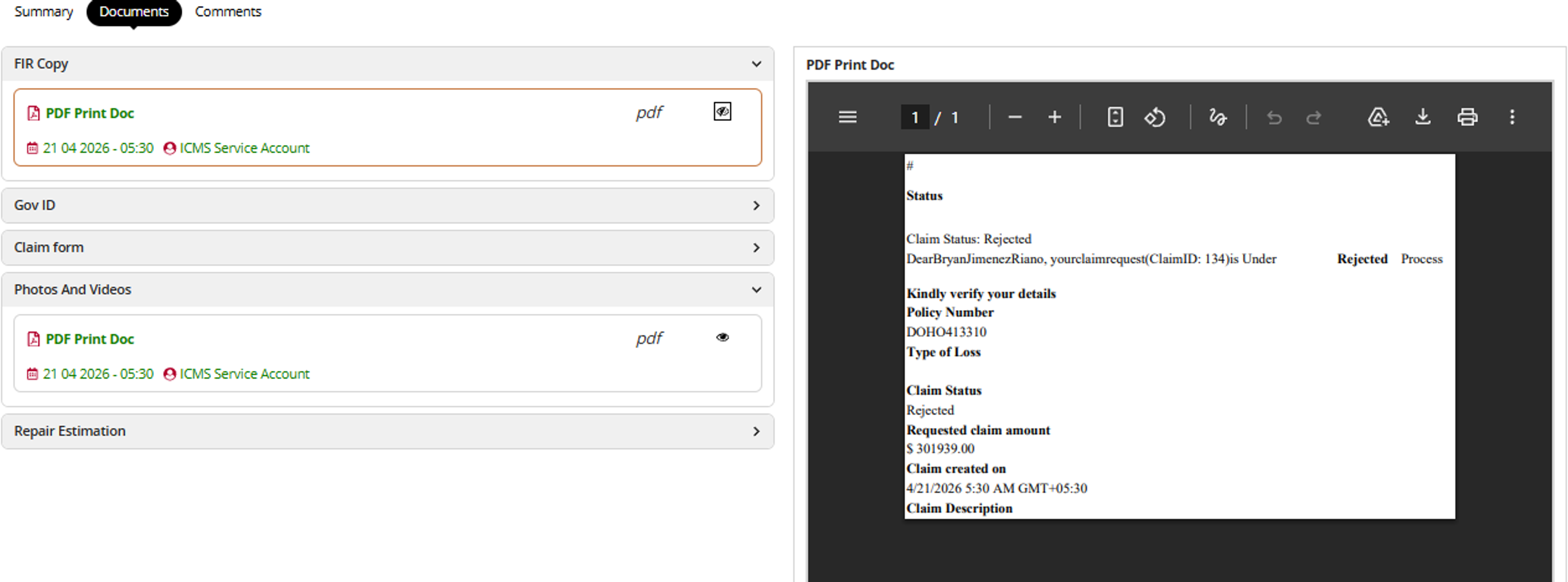 AI Powered Smart Claims Processing screenshot 3