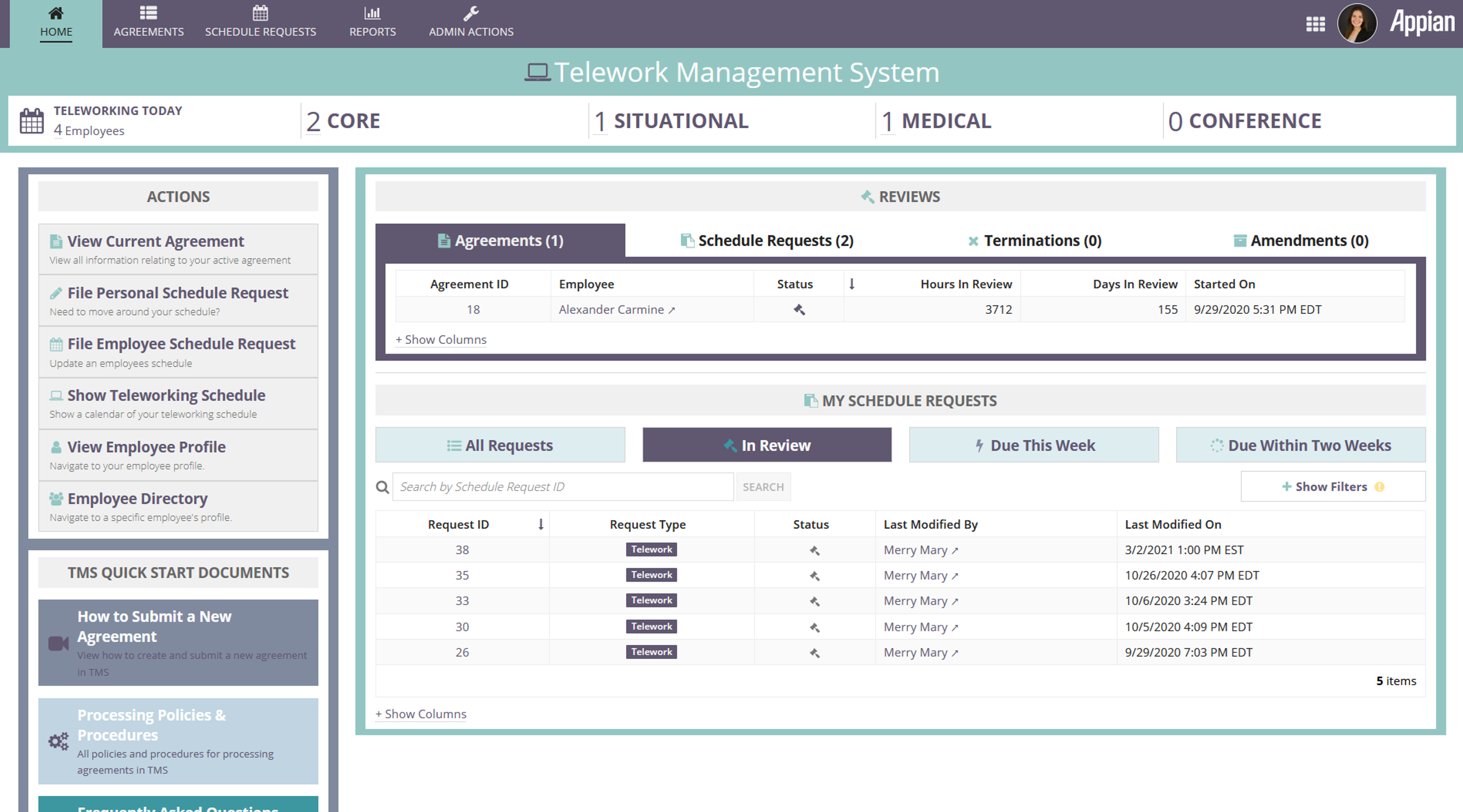 Telework Management System screenshot 4