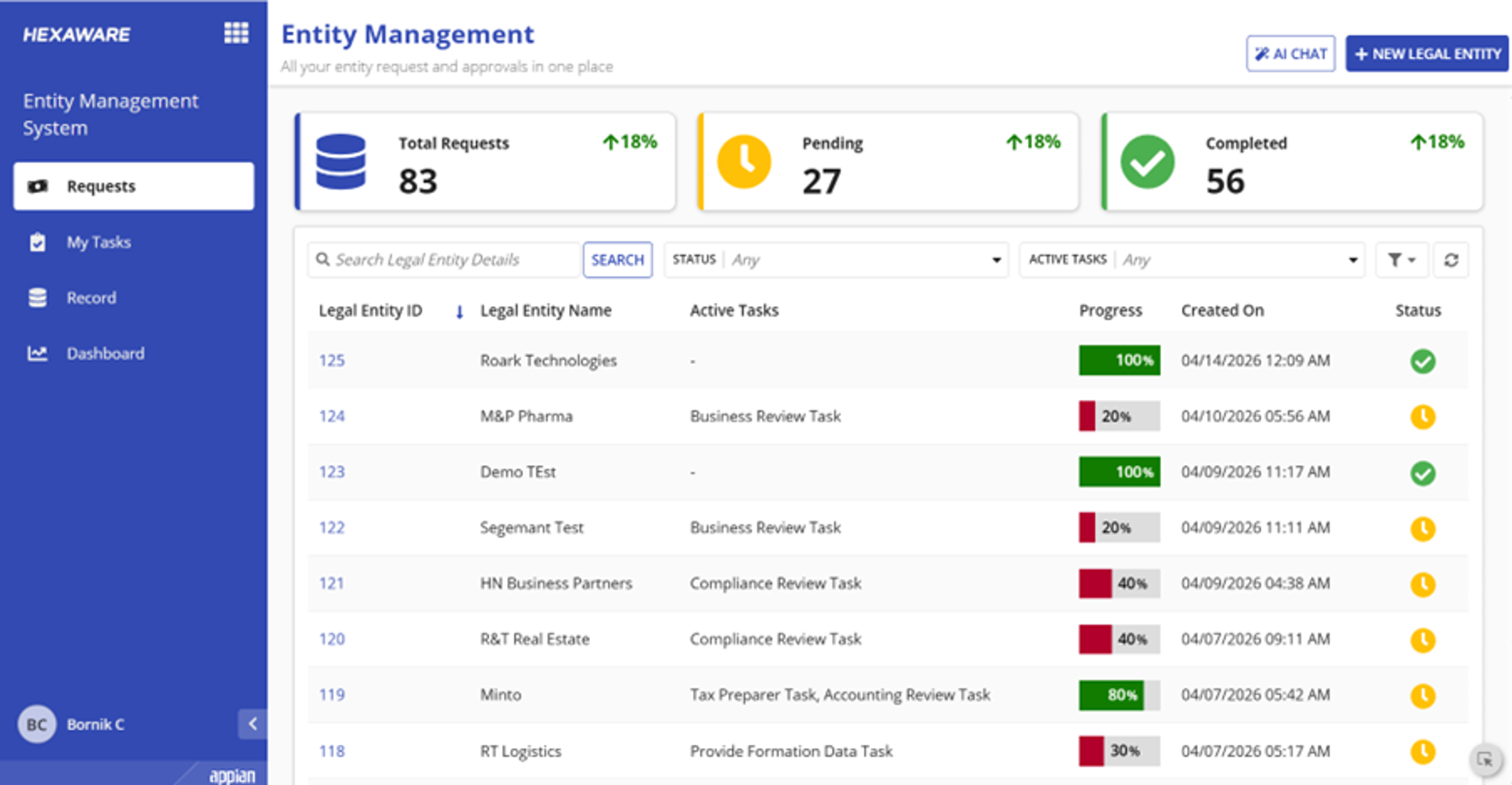 LexHex - Legal Entity Management  screenshot 1