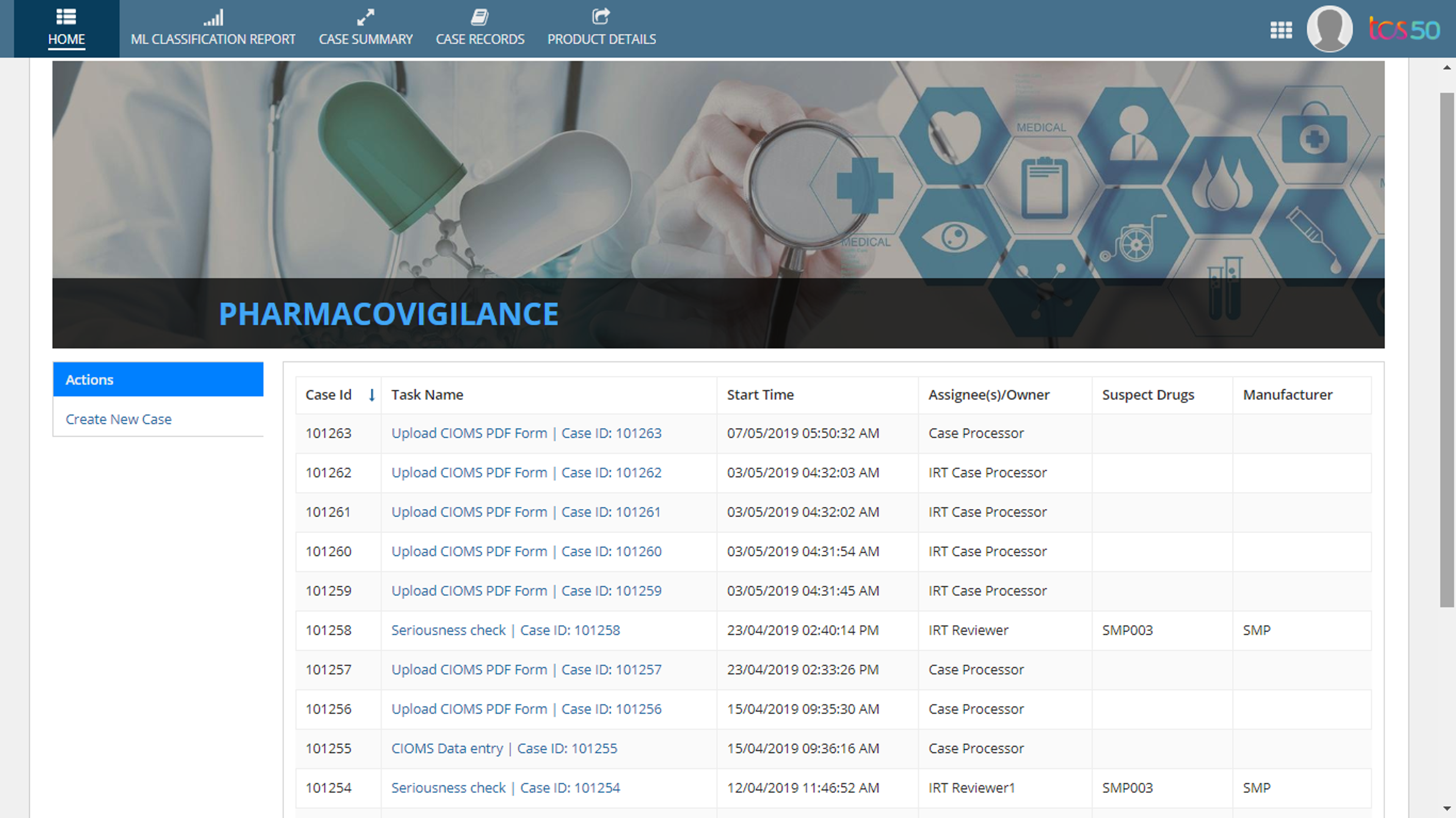 TCS' Pharmacovigilance Triaging Solution  screenshot 1