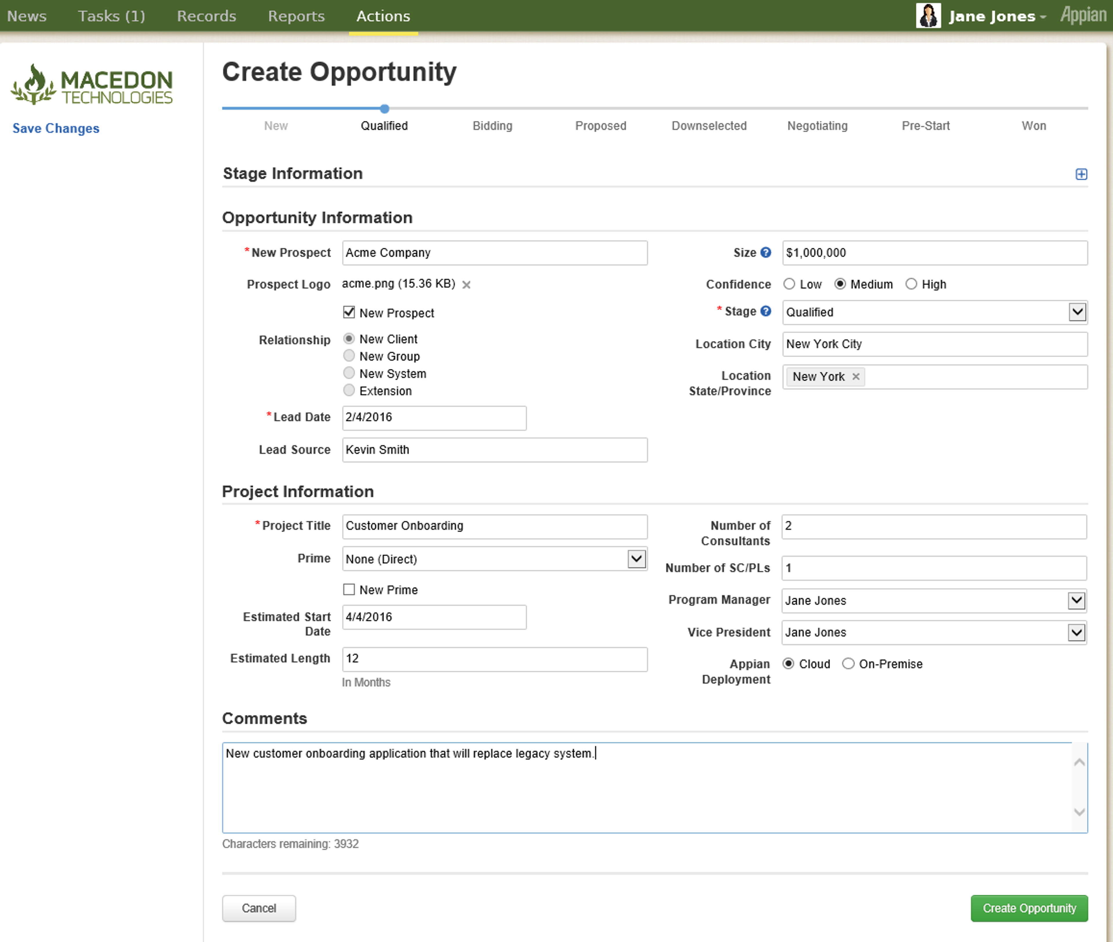 Sales Opportunity Tracker (WIN) screenshot 1
