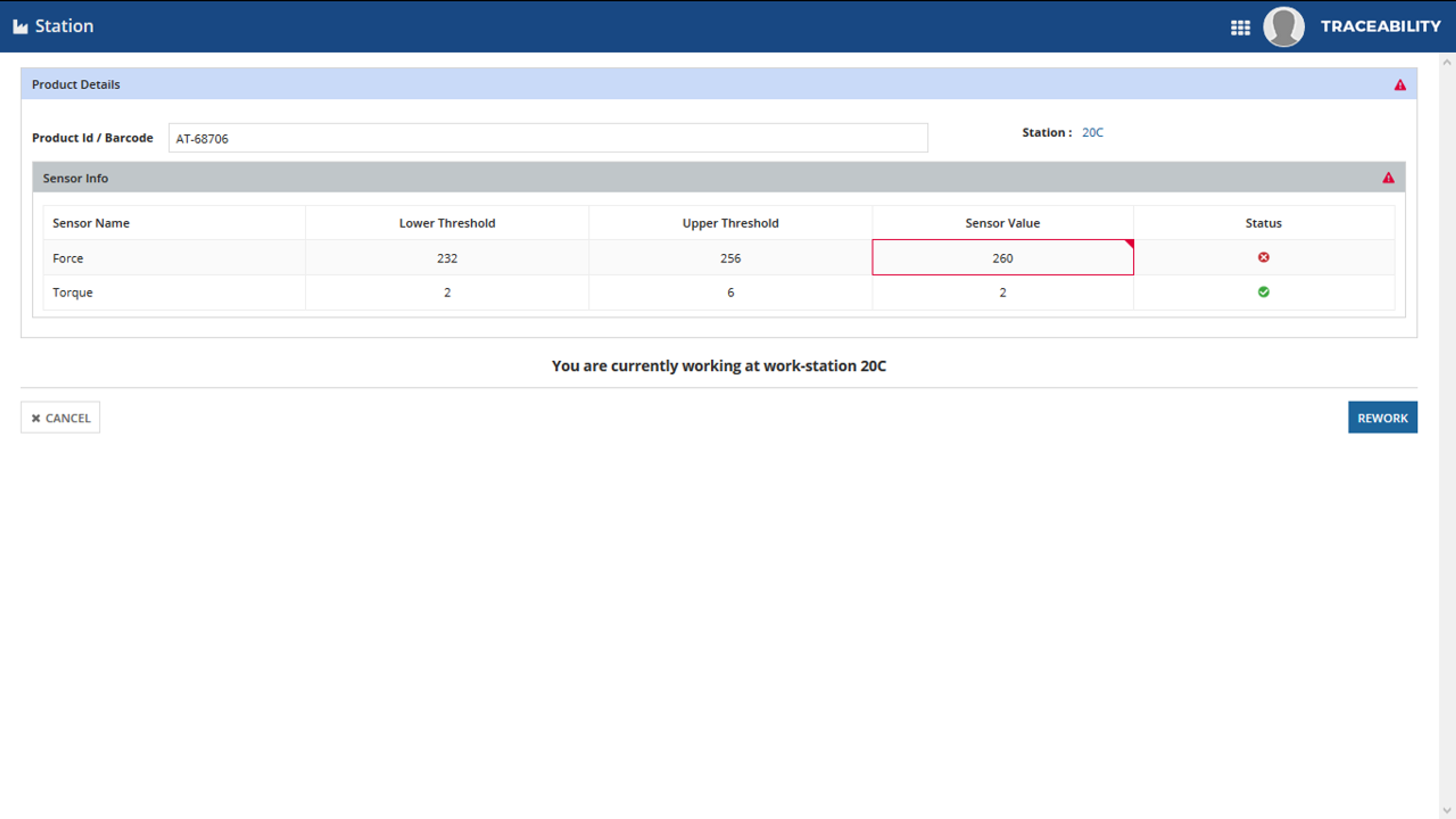 Traceability screenshot 5