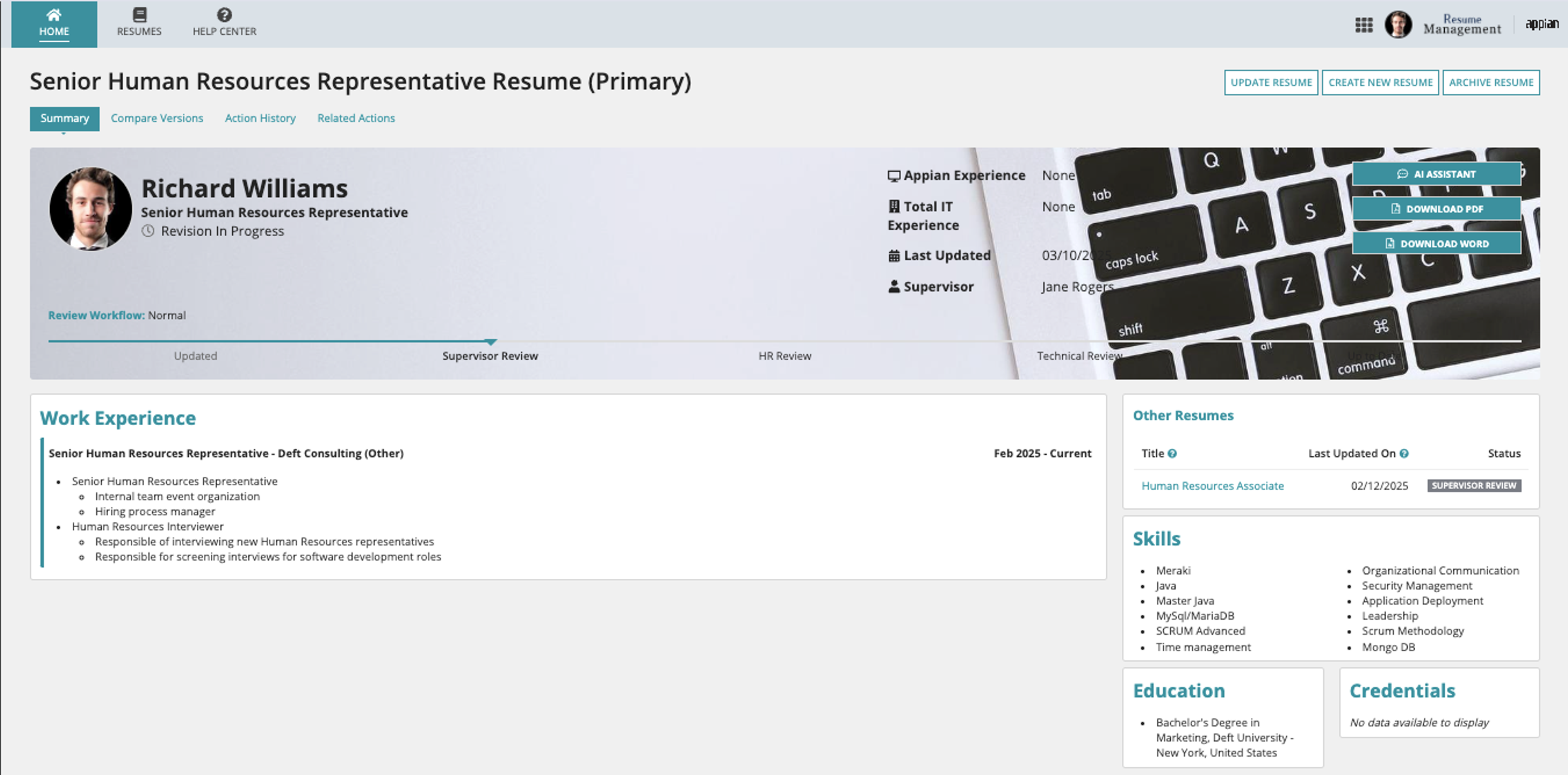Resume Management System (RMS) screenshot 7