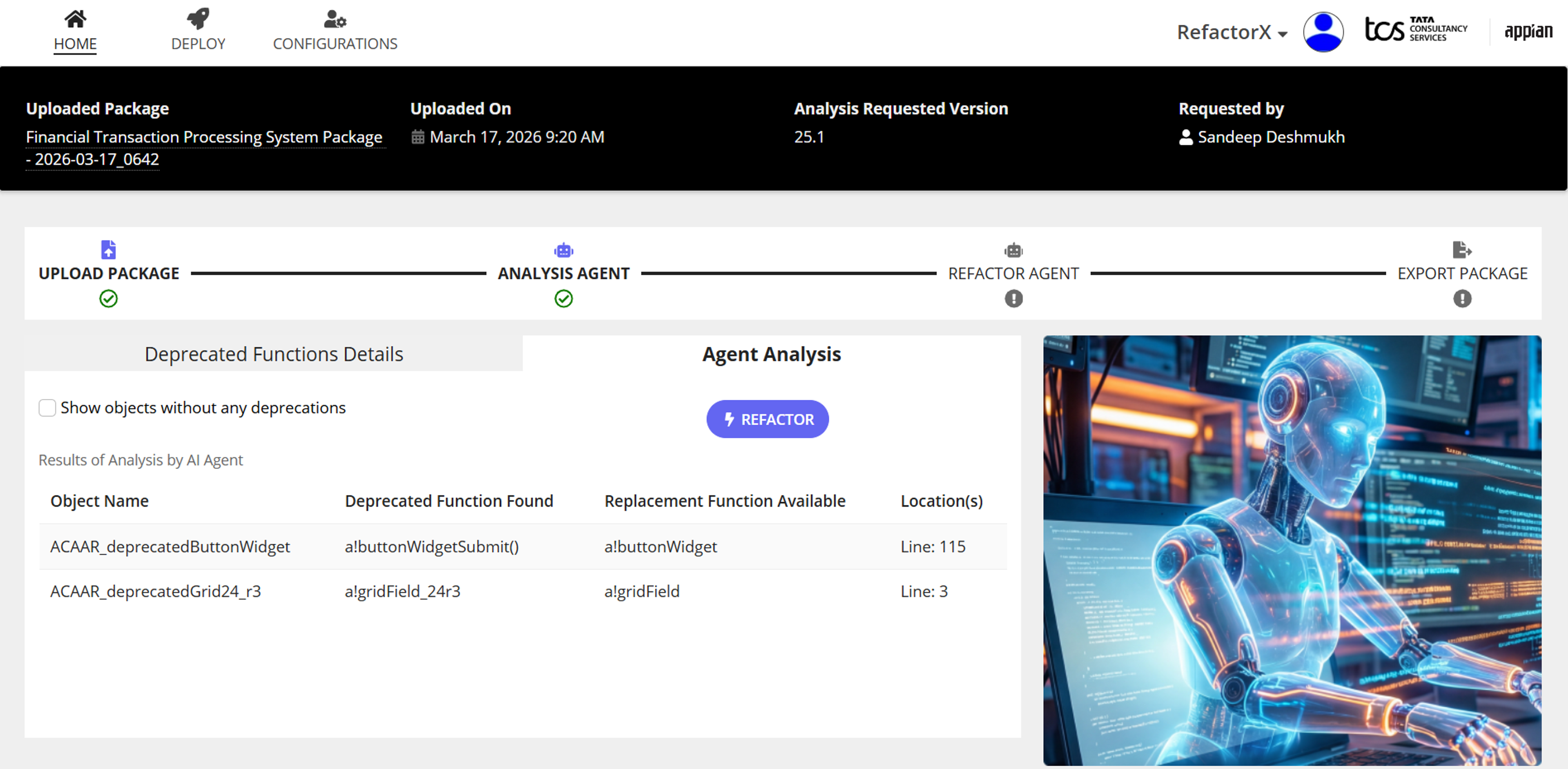 TCS RefactorX - Automated Code Analysis and Refactor screenshot 5