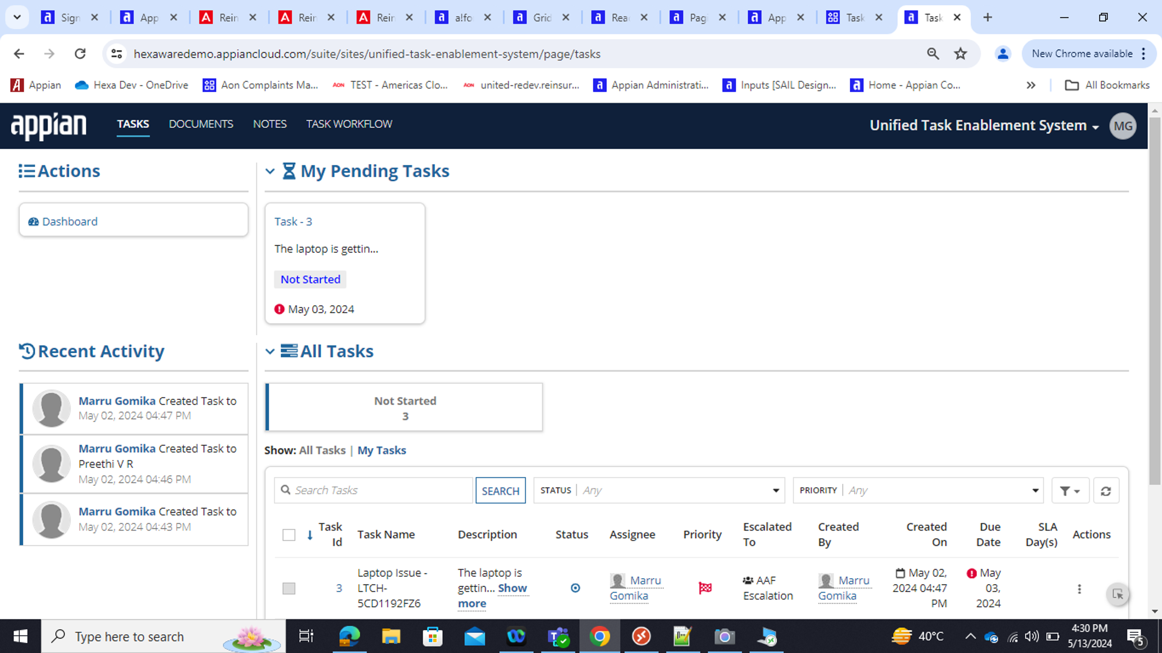 Unified Task Enablement System screenshot 1
