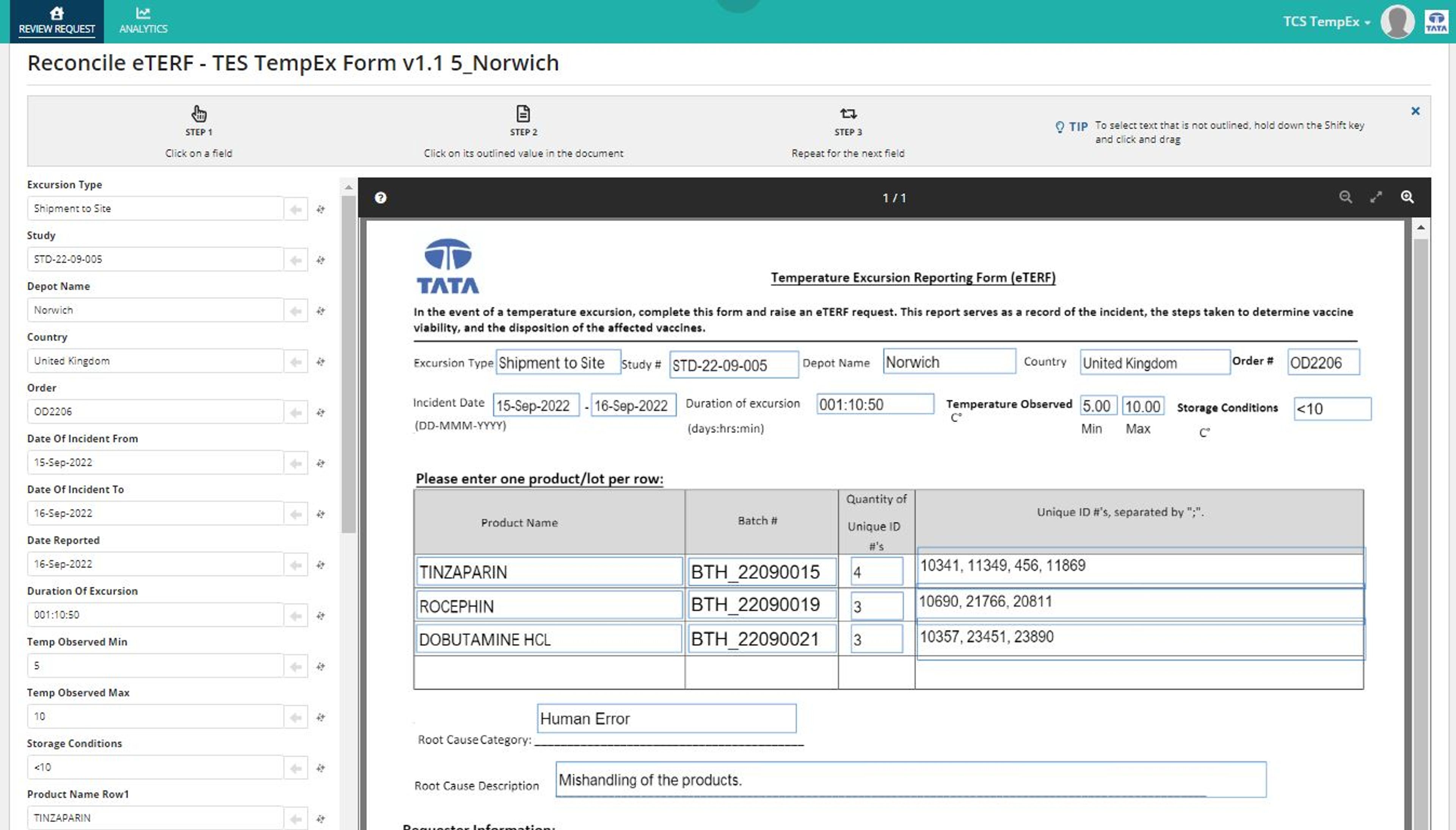 TCS TempEx screenshot 2