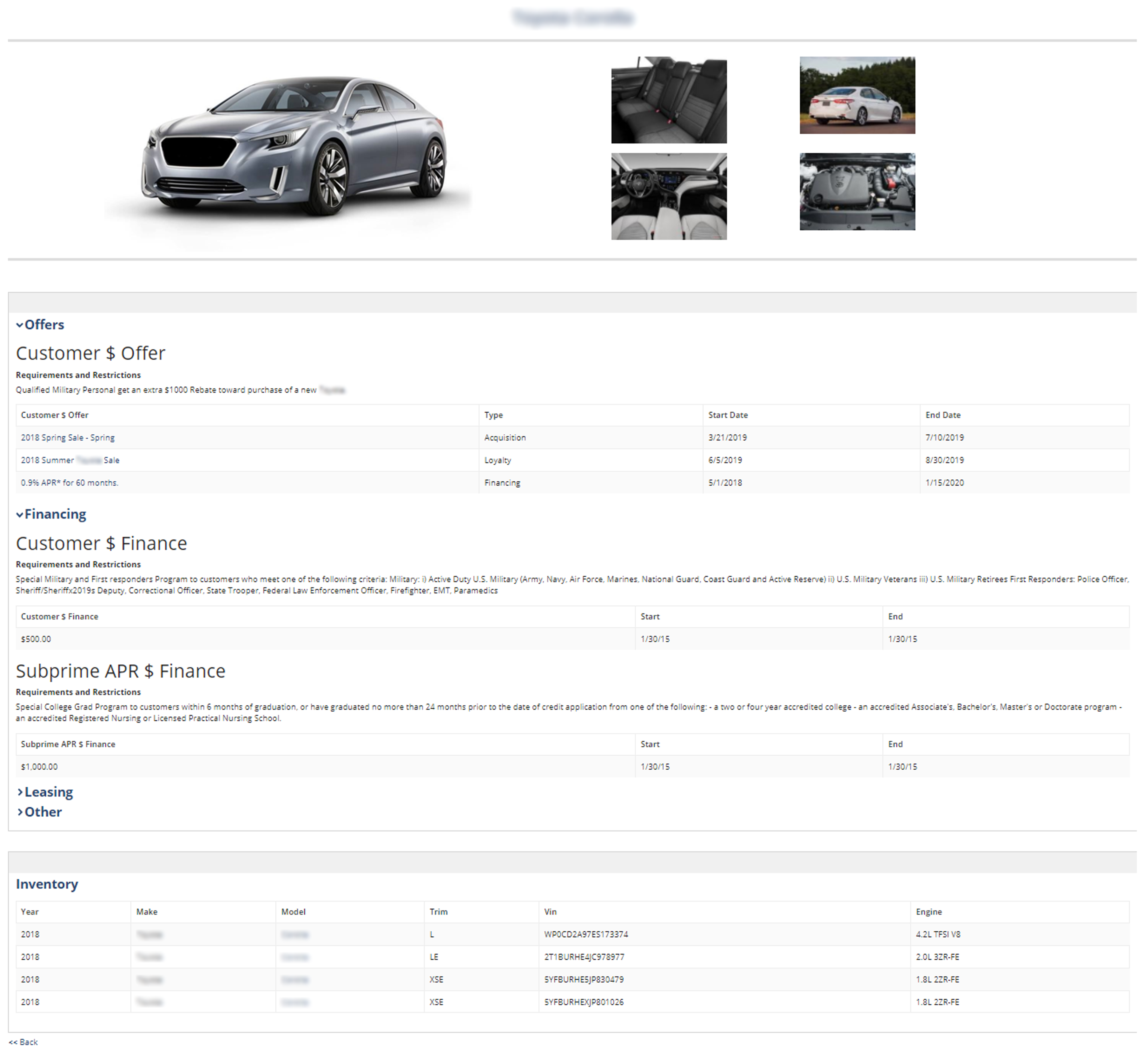 Vehicle Incentive Management screenshot 5