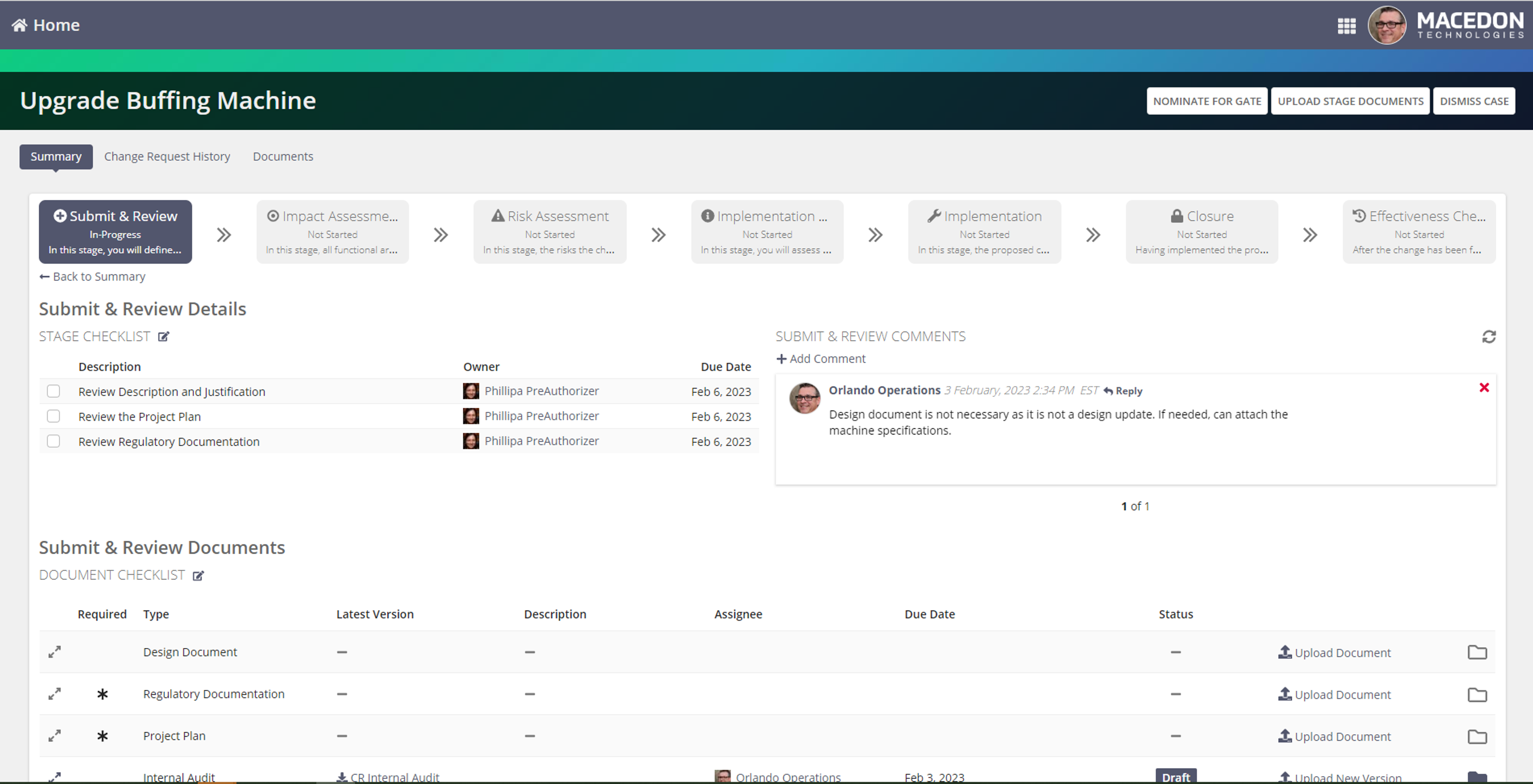 Manufacturing Change Control Management screenshot 4