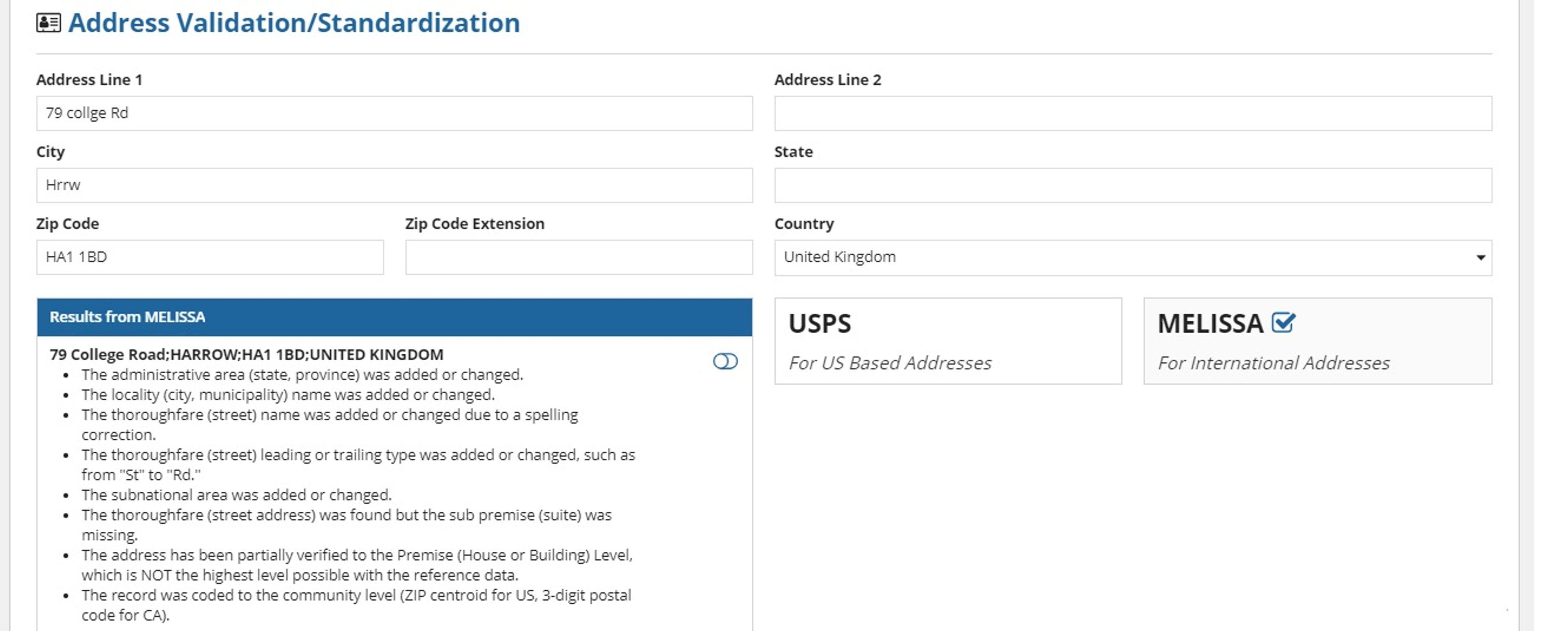 Address Validation and Standardization Utility screenshot 1