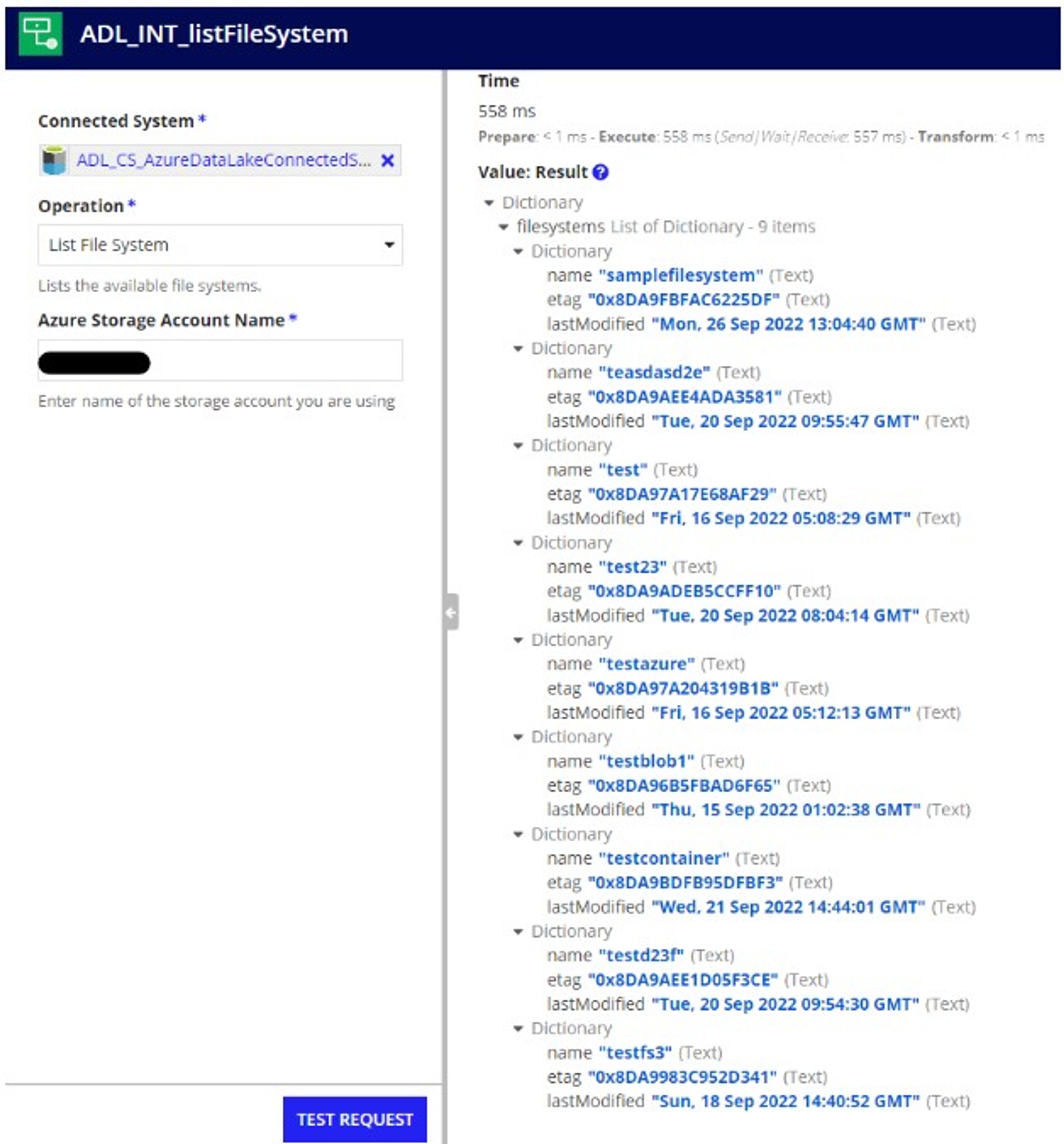 Azure Data Lake Connected System screenshot 2