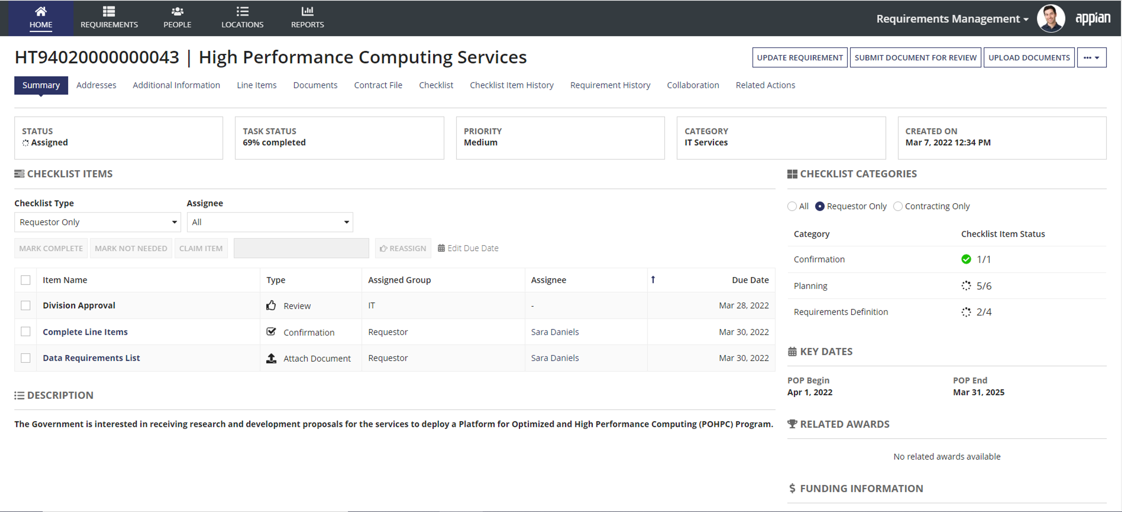 Requirements Management screenshot 3