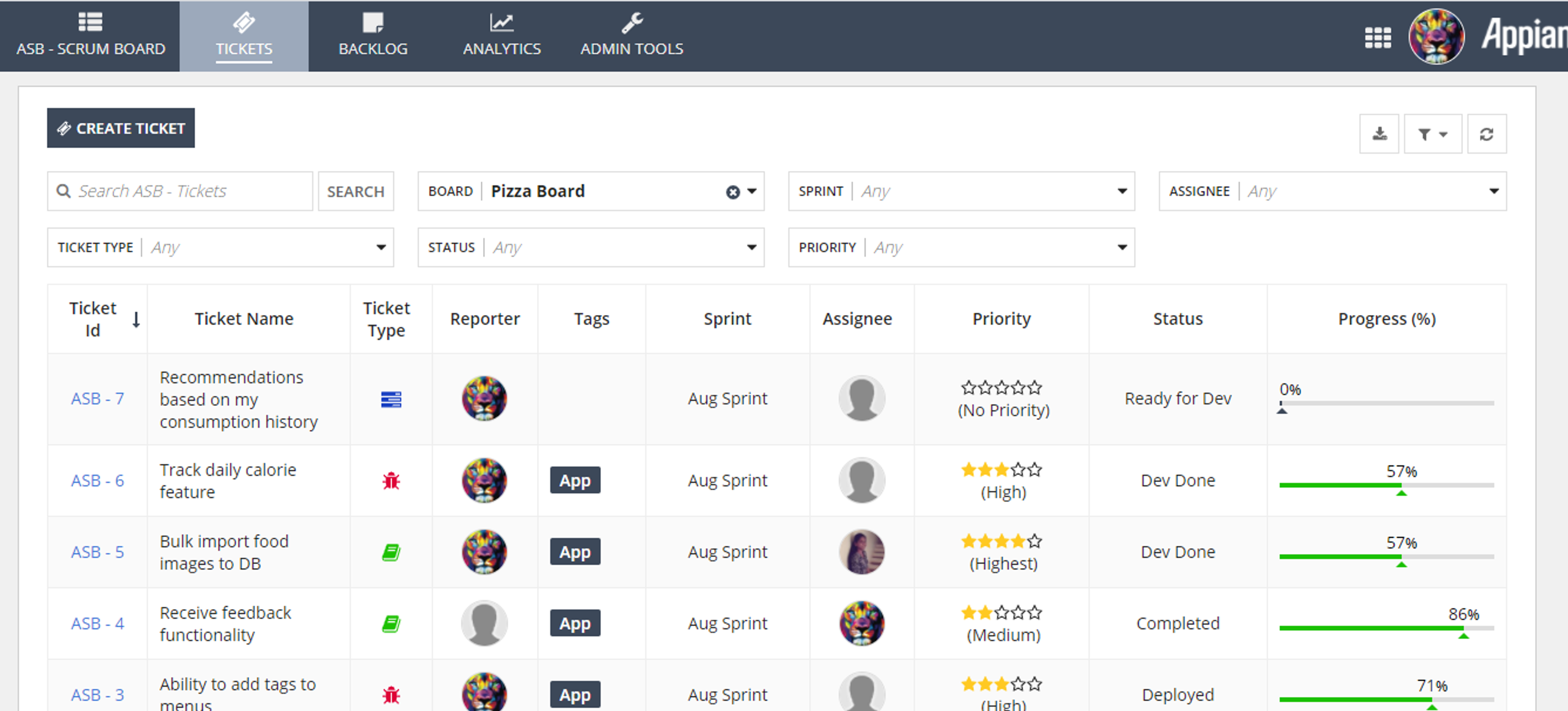 Appian Scrum Board (ASB) - Scooby screenshot 1
