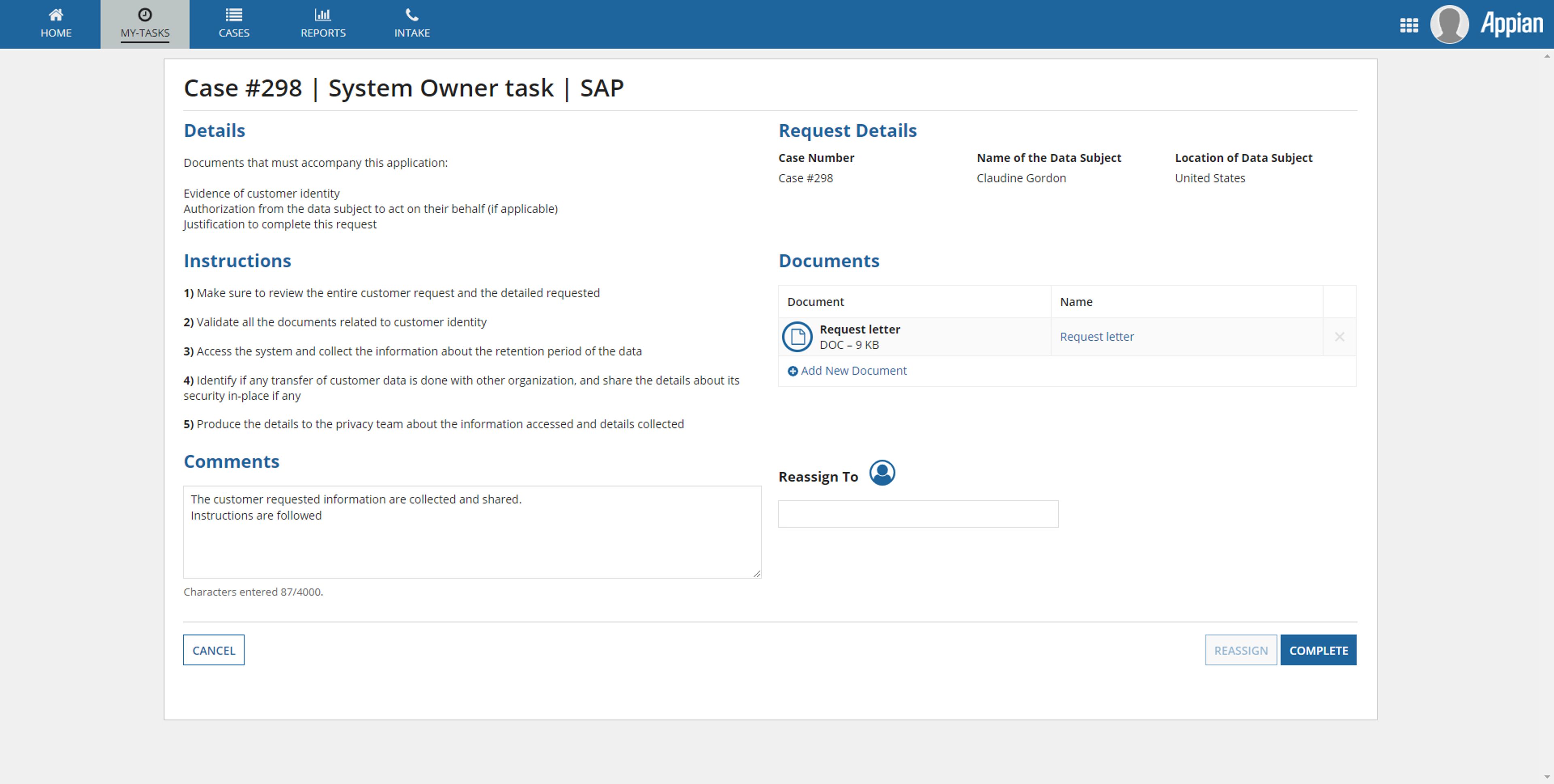 Data Subject & Security Request System screenshot 6