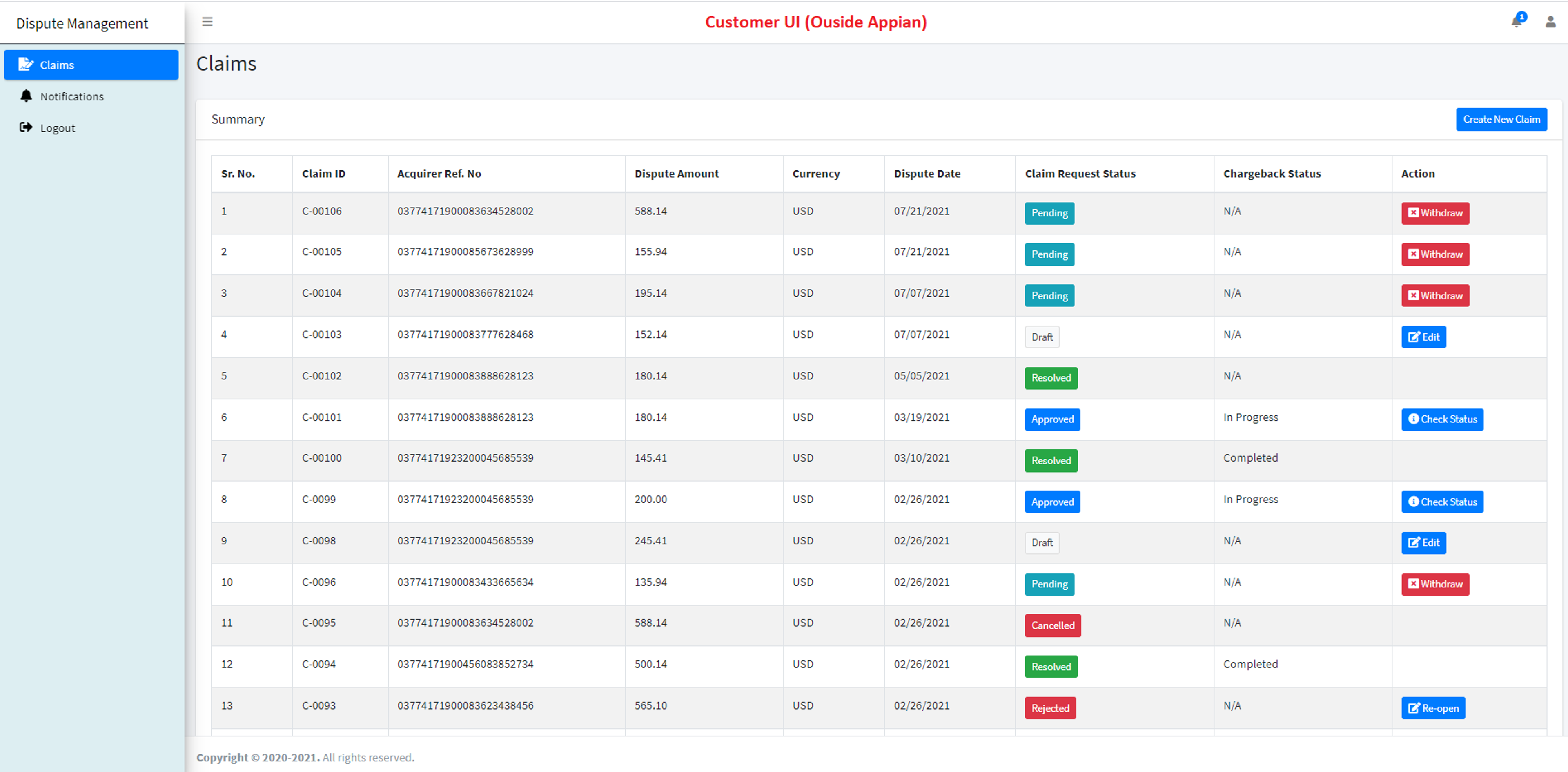 Self Service for Dispute Management (SSDM) screenshot 6