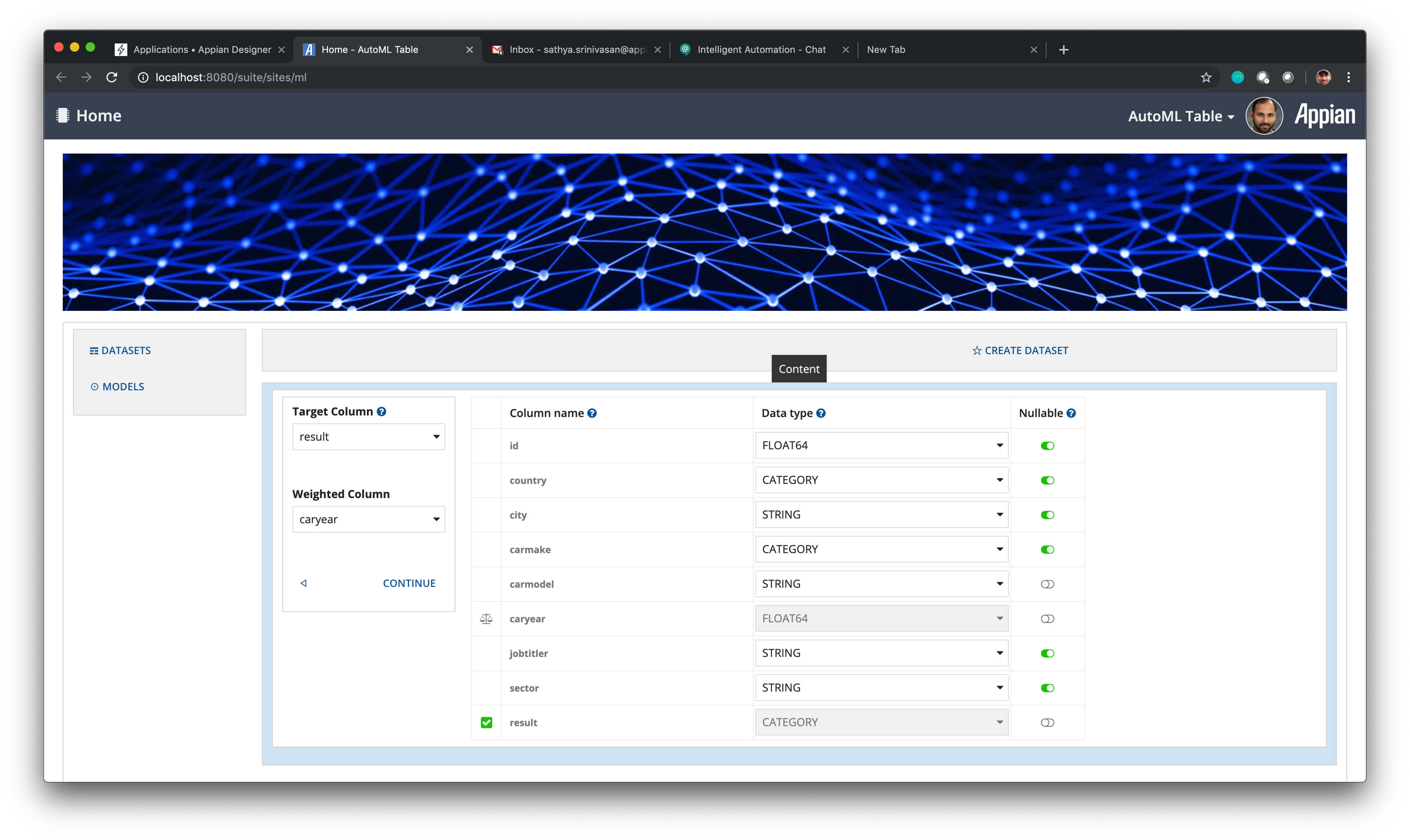 Google AutoML Tables Connected System screenshot 5