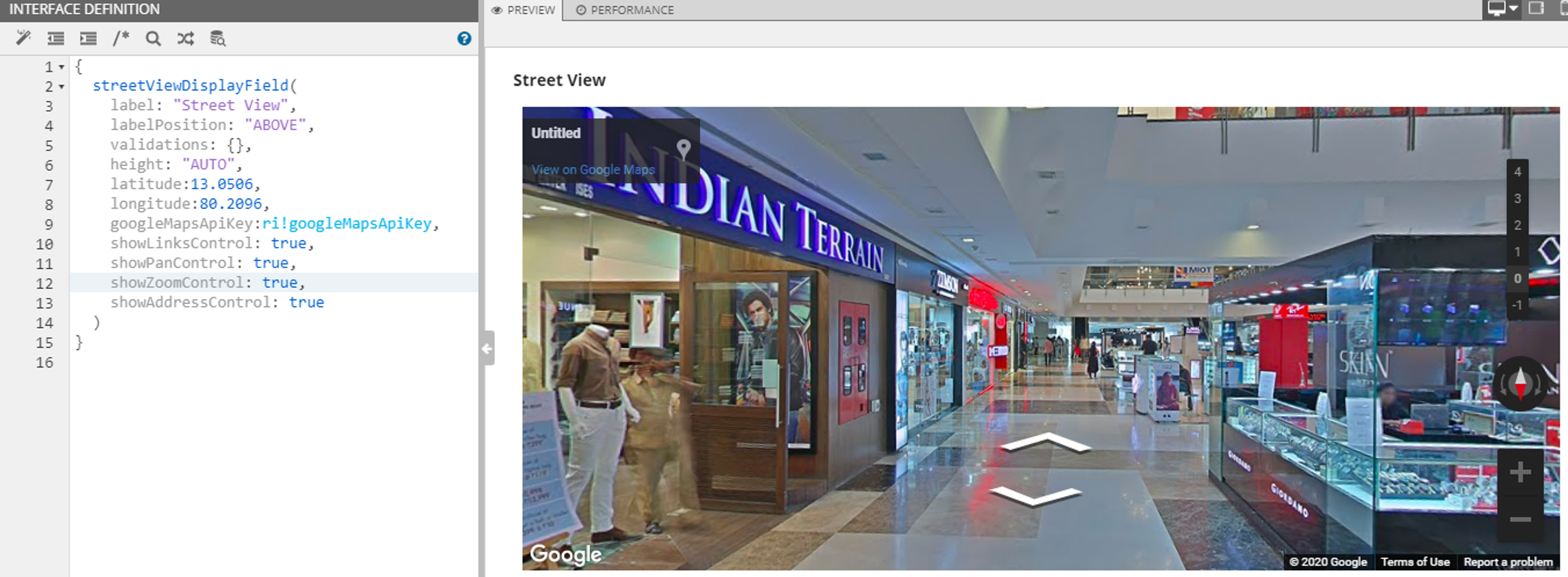 Google Street View Component screenshot 1