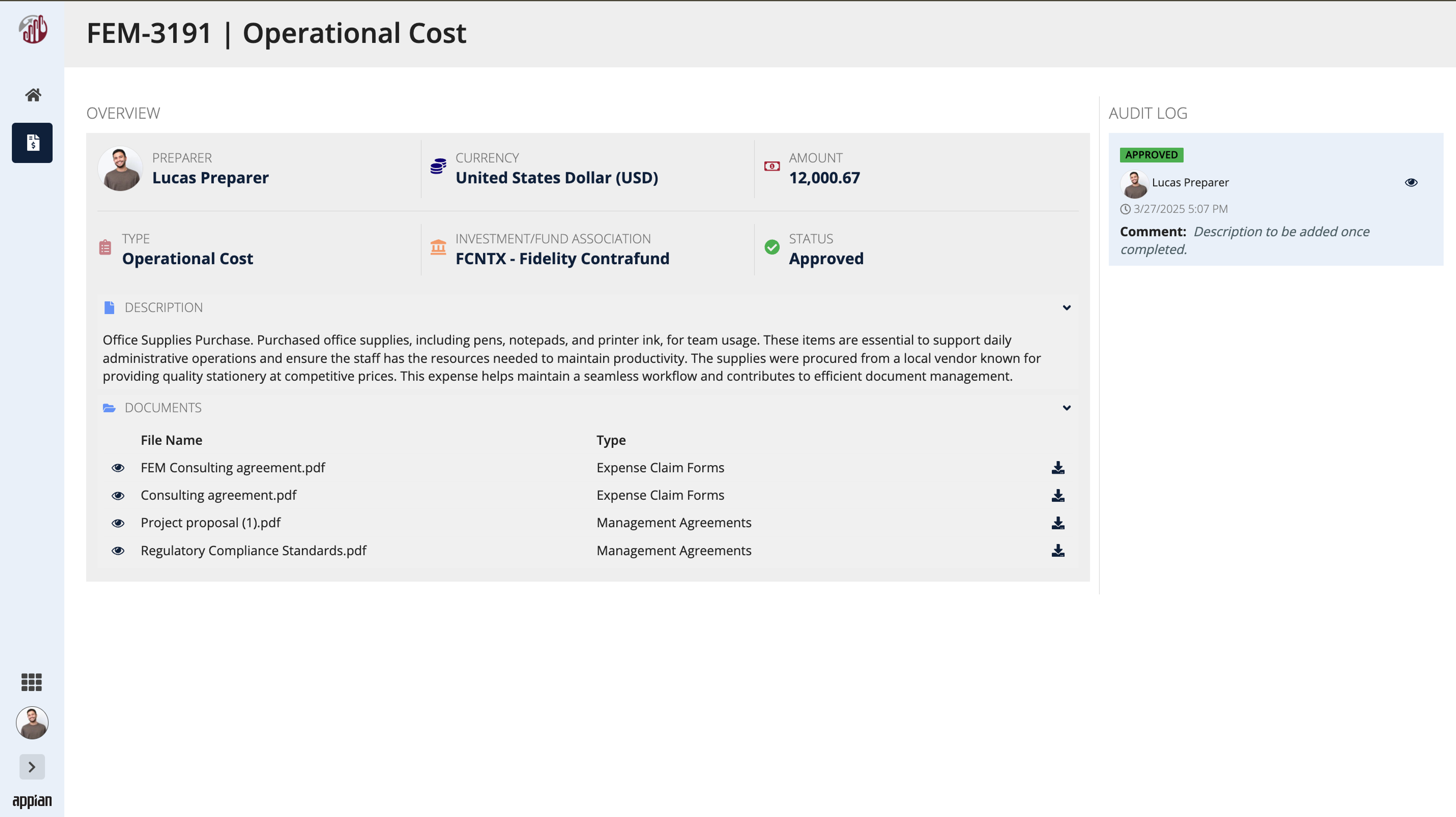 Fee and Expense Manager screenshot 3