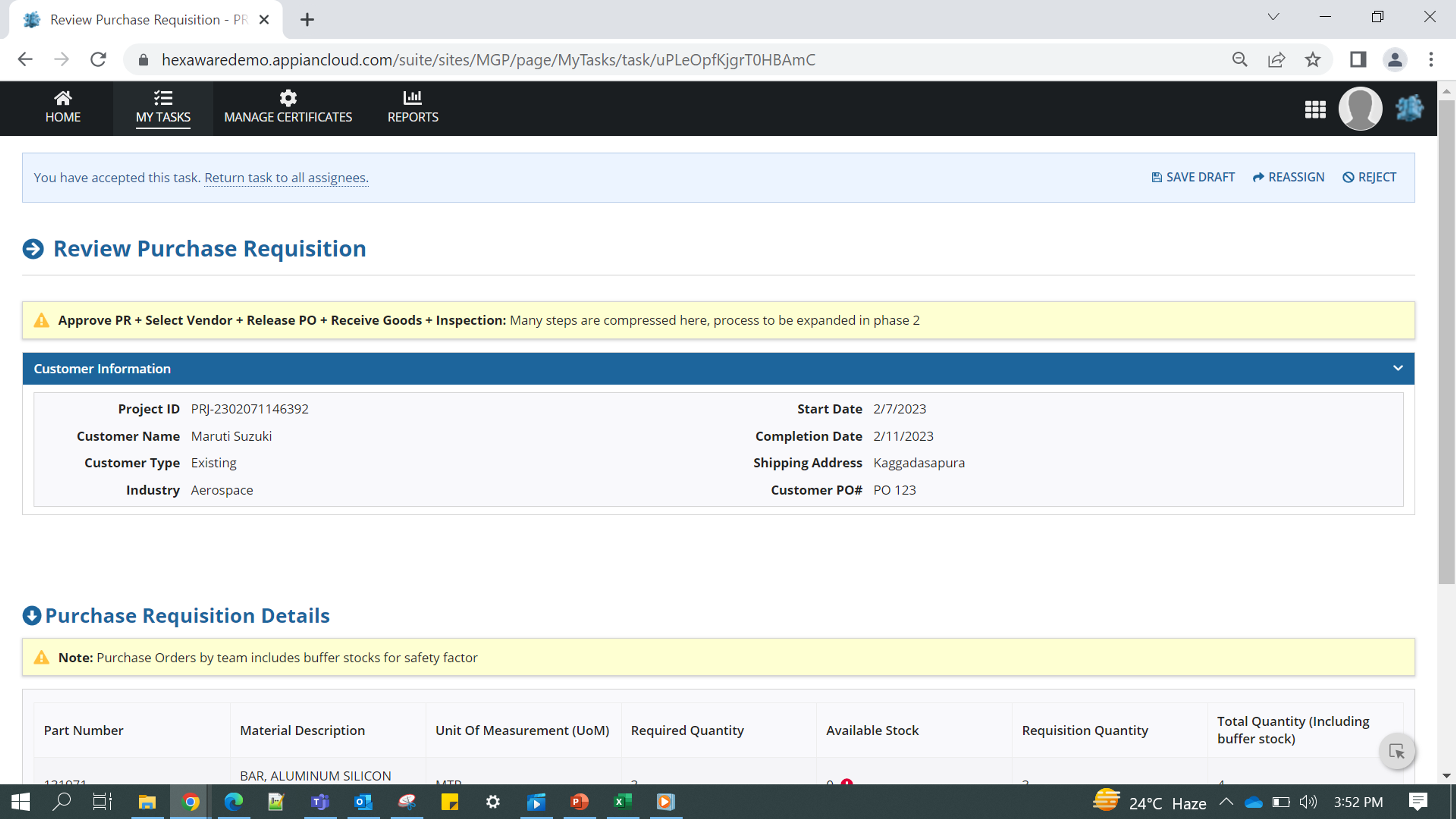 Manufacturing Governance Platform (MGP) screenshot 12