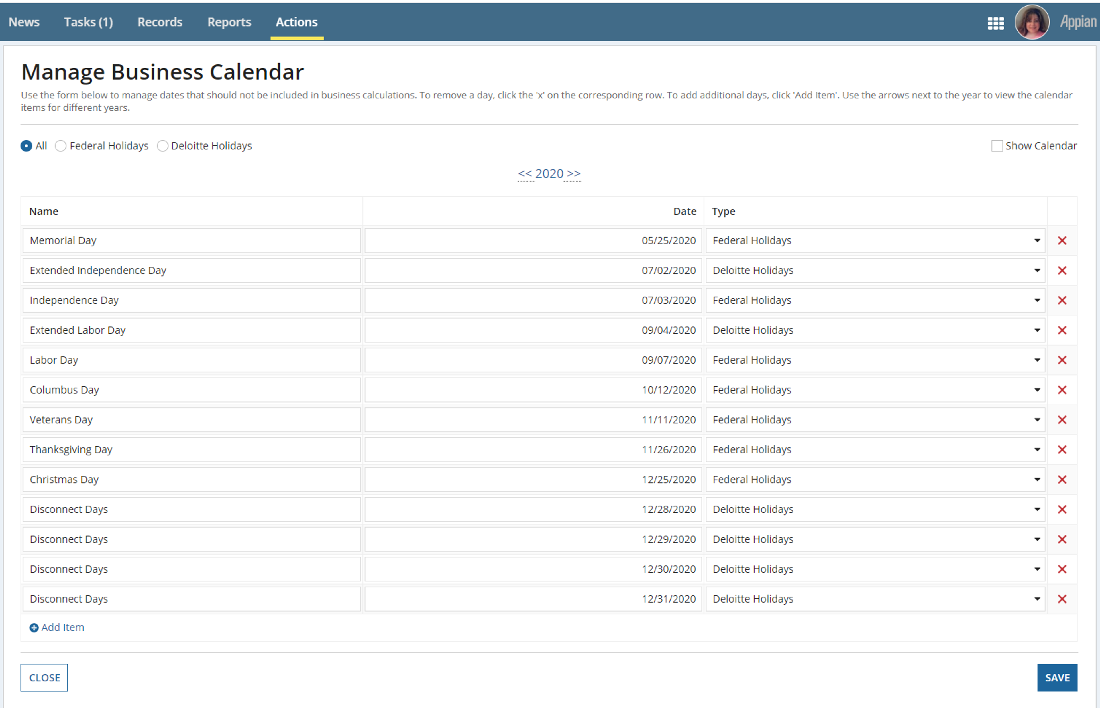 Business Calendar screenshot 1