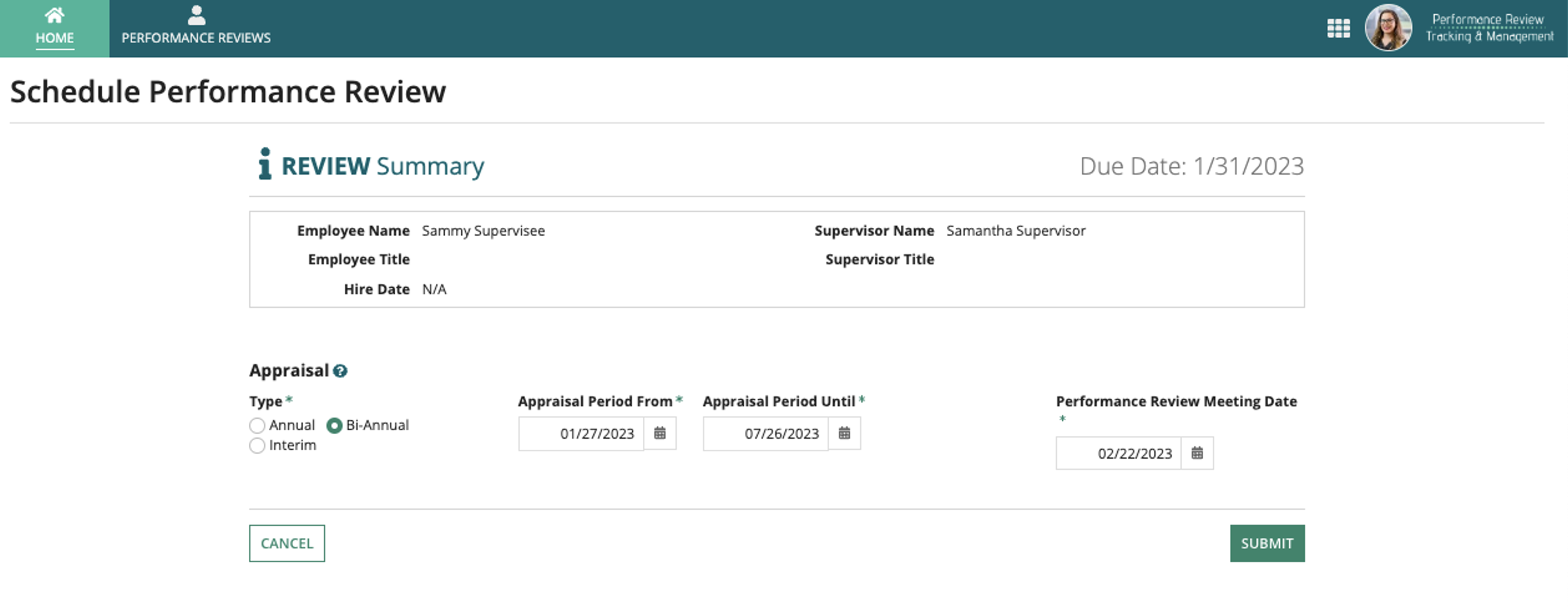 Performance Review Tracking and Management (PRTM) screenshot 3
