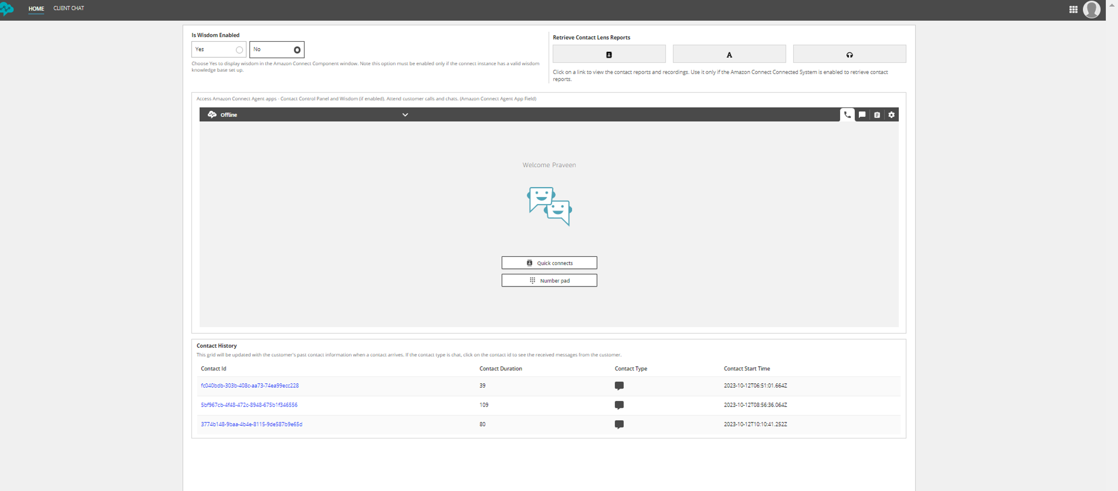 Amazon Connect Component  screenshot 3