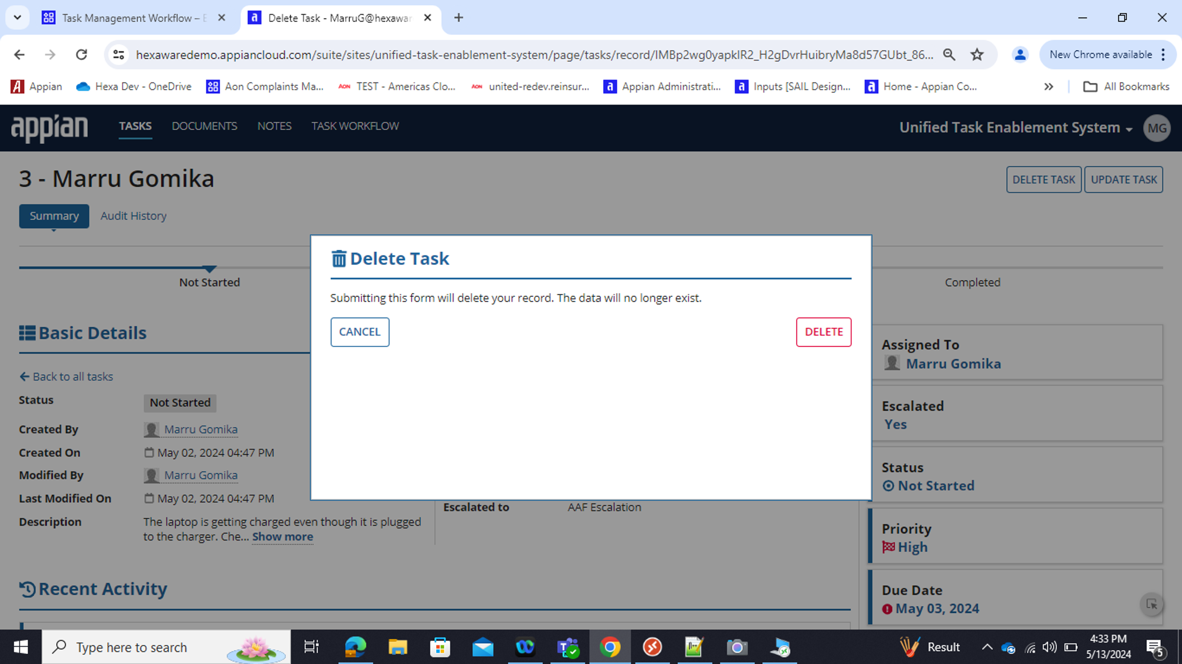 Unified Task Enablement System screenshot 4