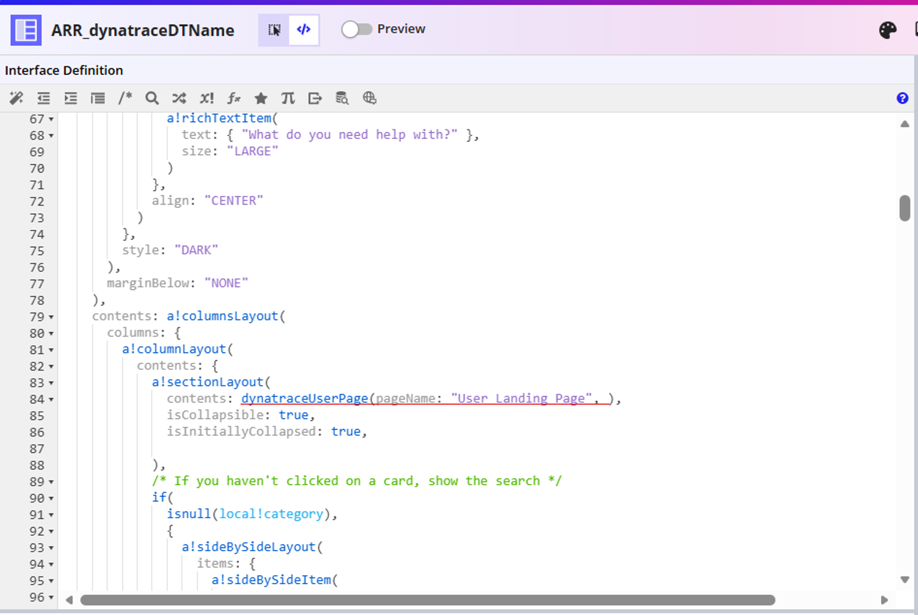 Component Plug-in Dynatrace Page Action Names screenshot 1