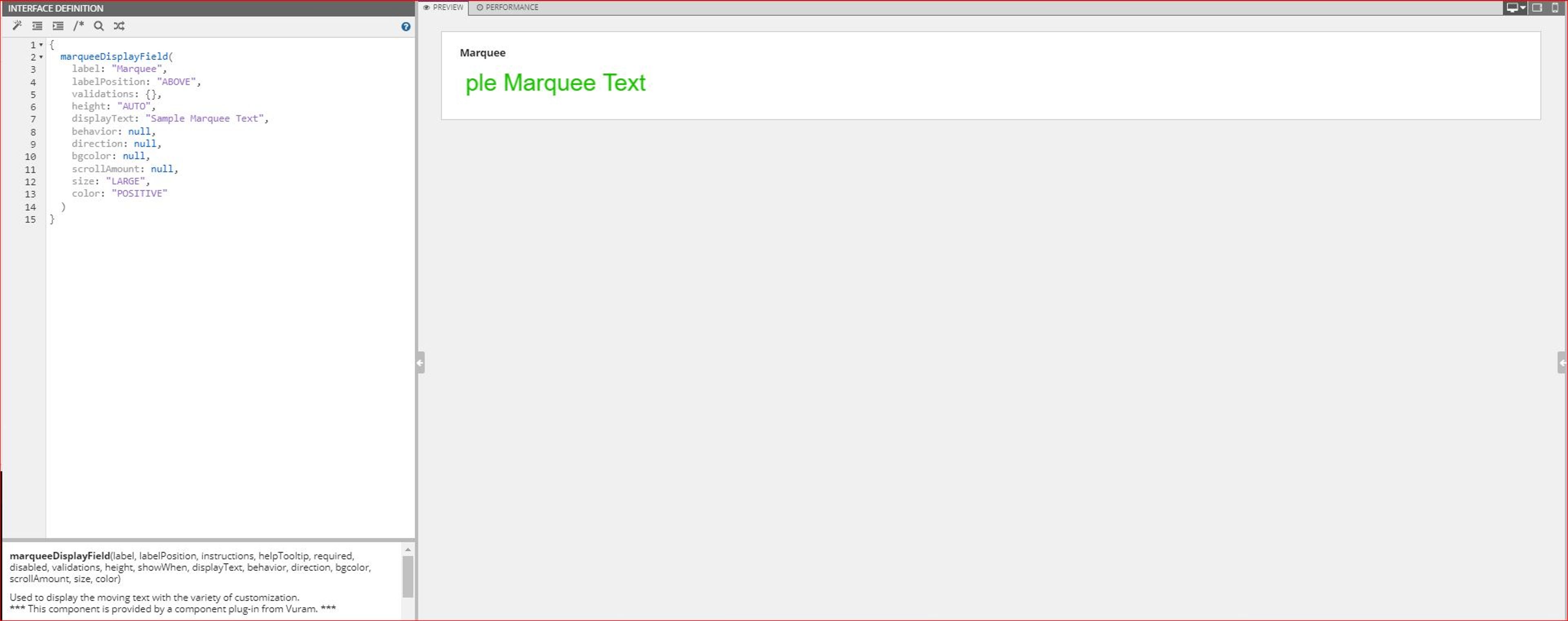 Marquee Component screenshot 1