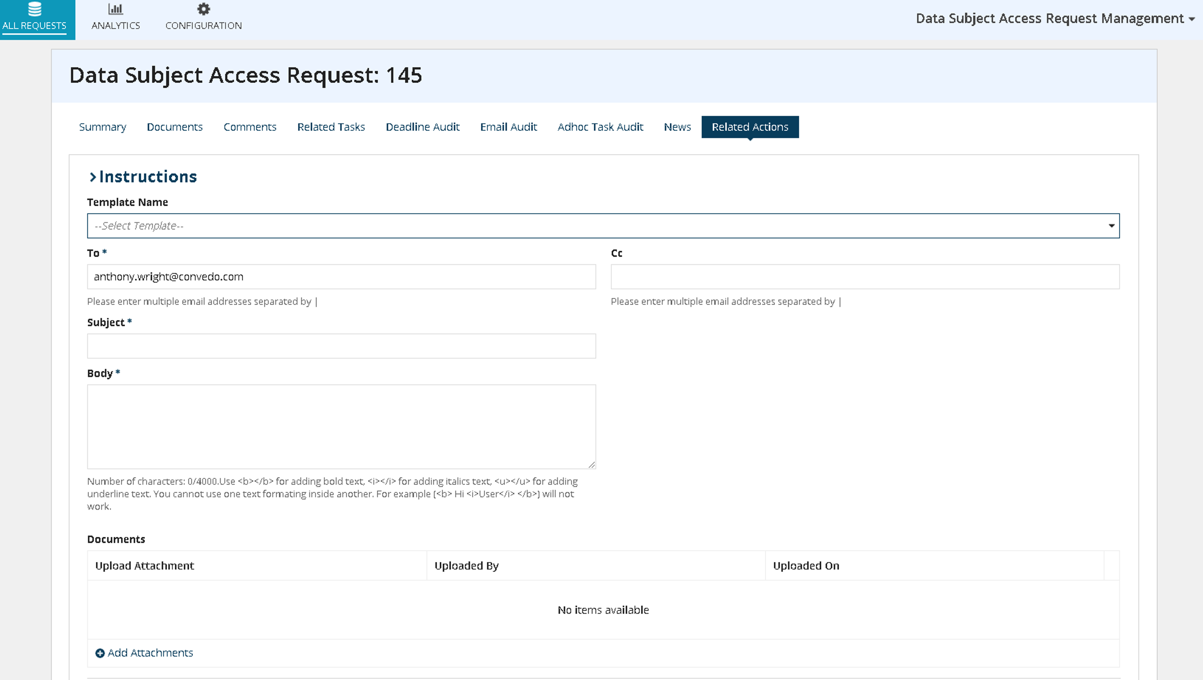 Data Subject Access Request Management screenshot 5