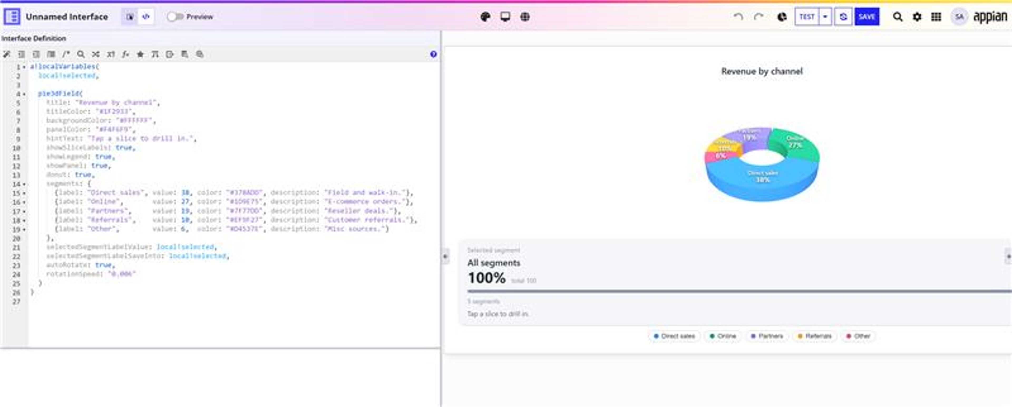 3D Pie Chart screenshot 1