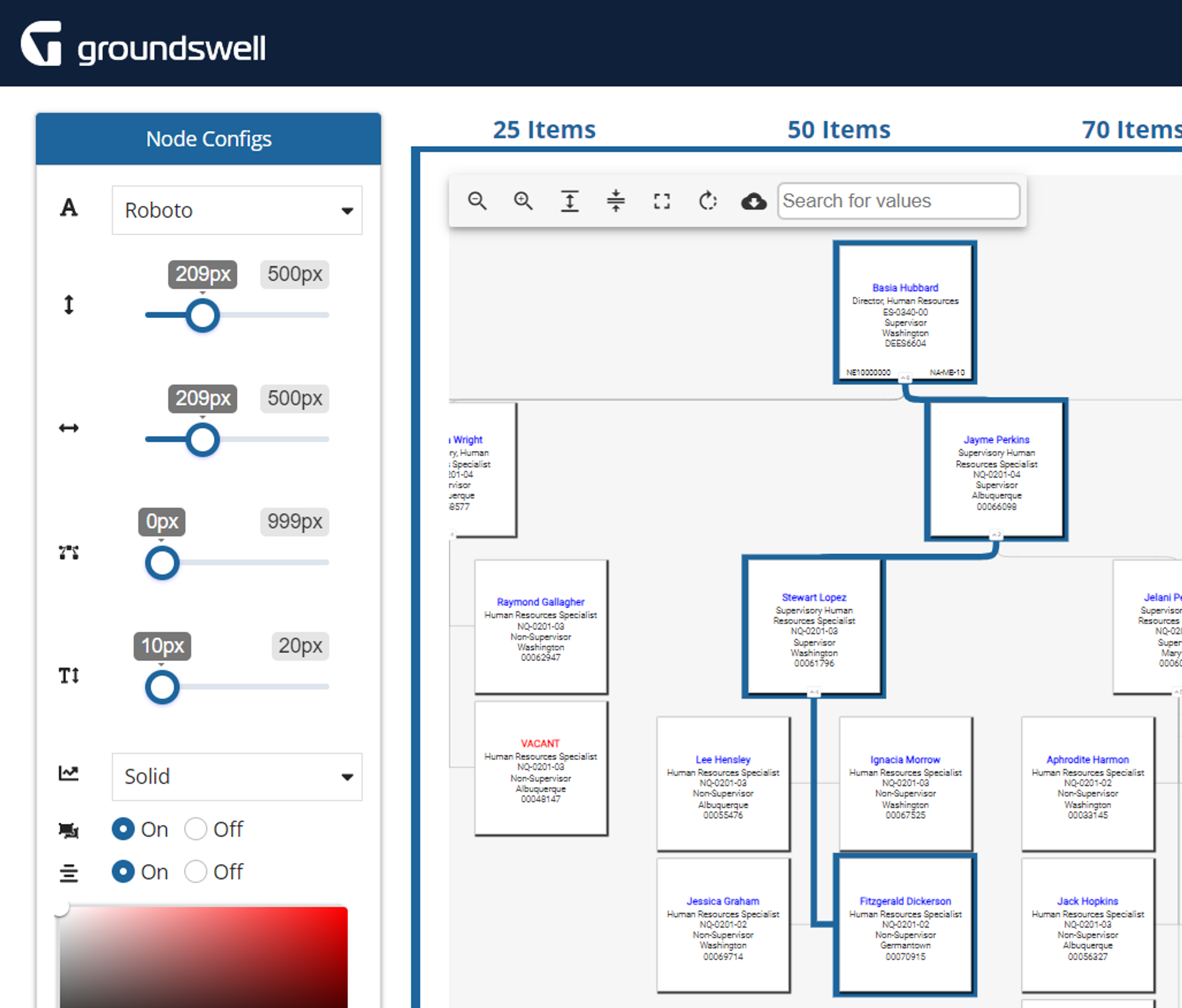 Organization Chart Component Plug-in screenshot 1