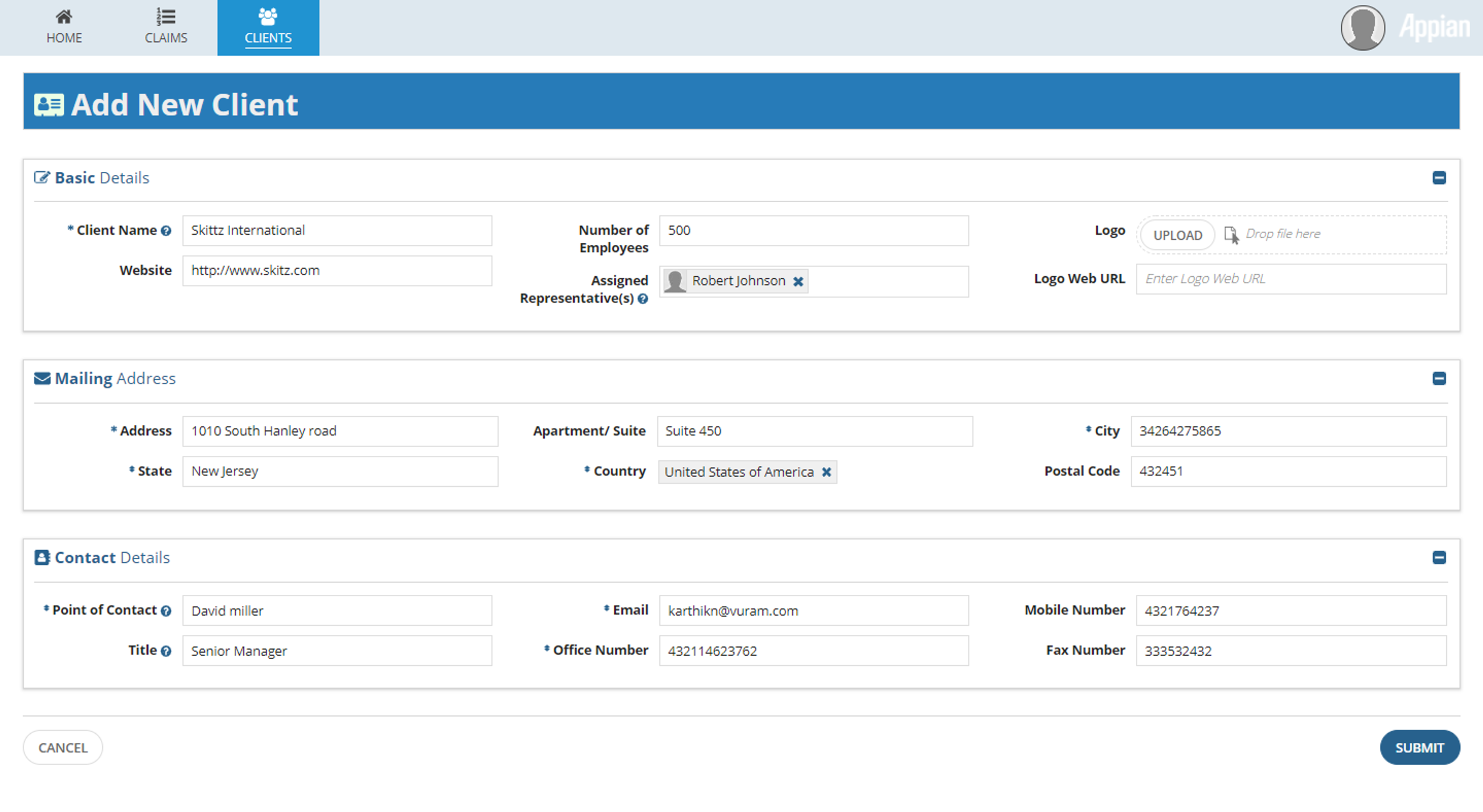 Subrogation Claims Management System screenshot 2