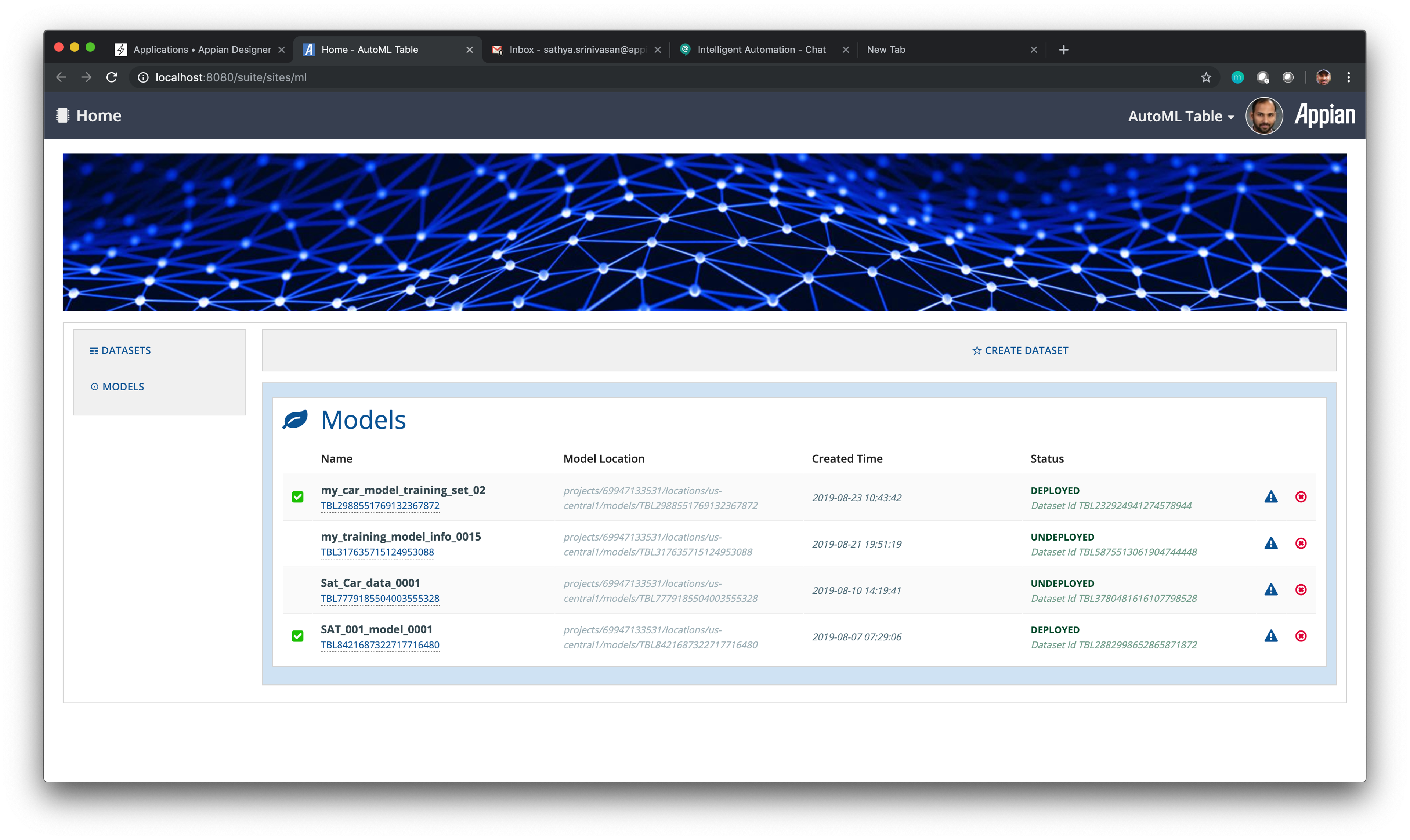 Google AutoML Tables Connected System screenshot 2