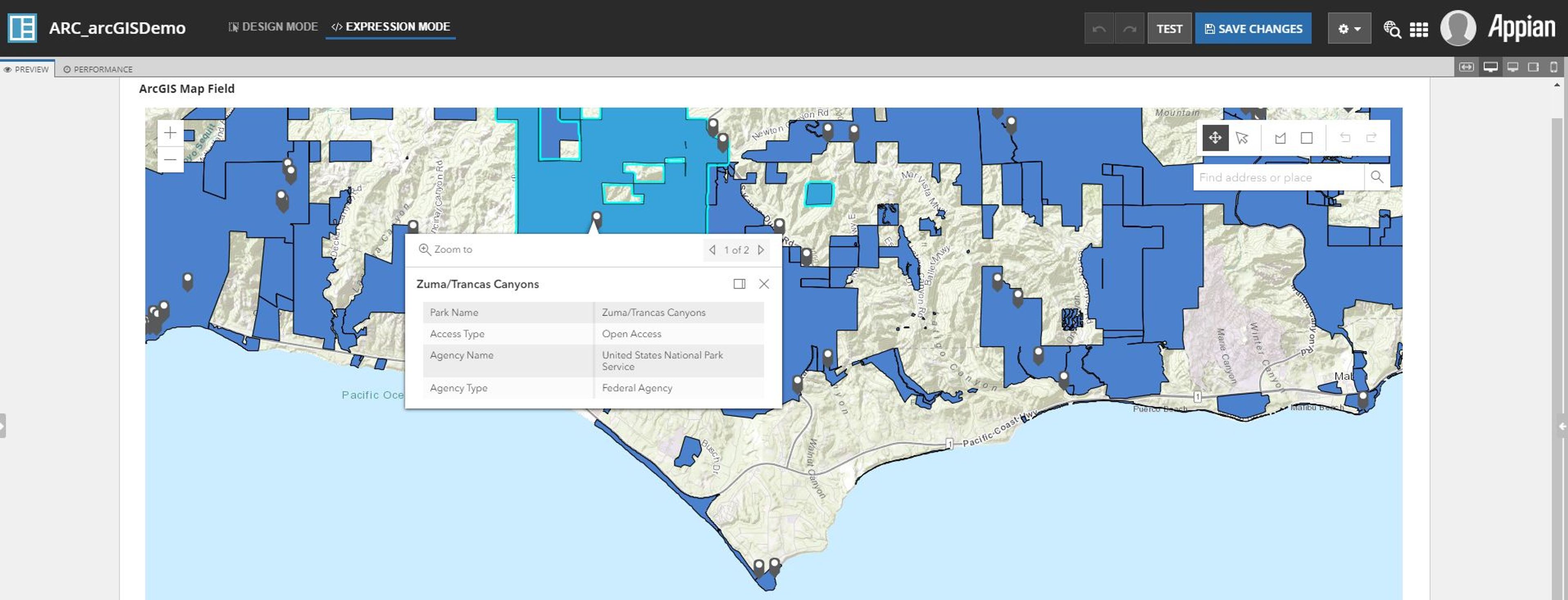 ArcGIS Map Integration screenshot 2