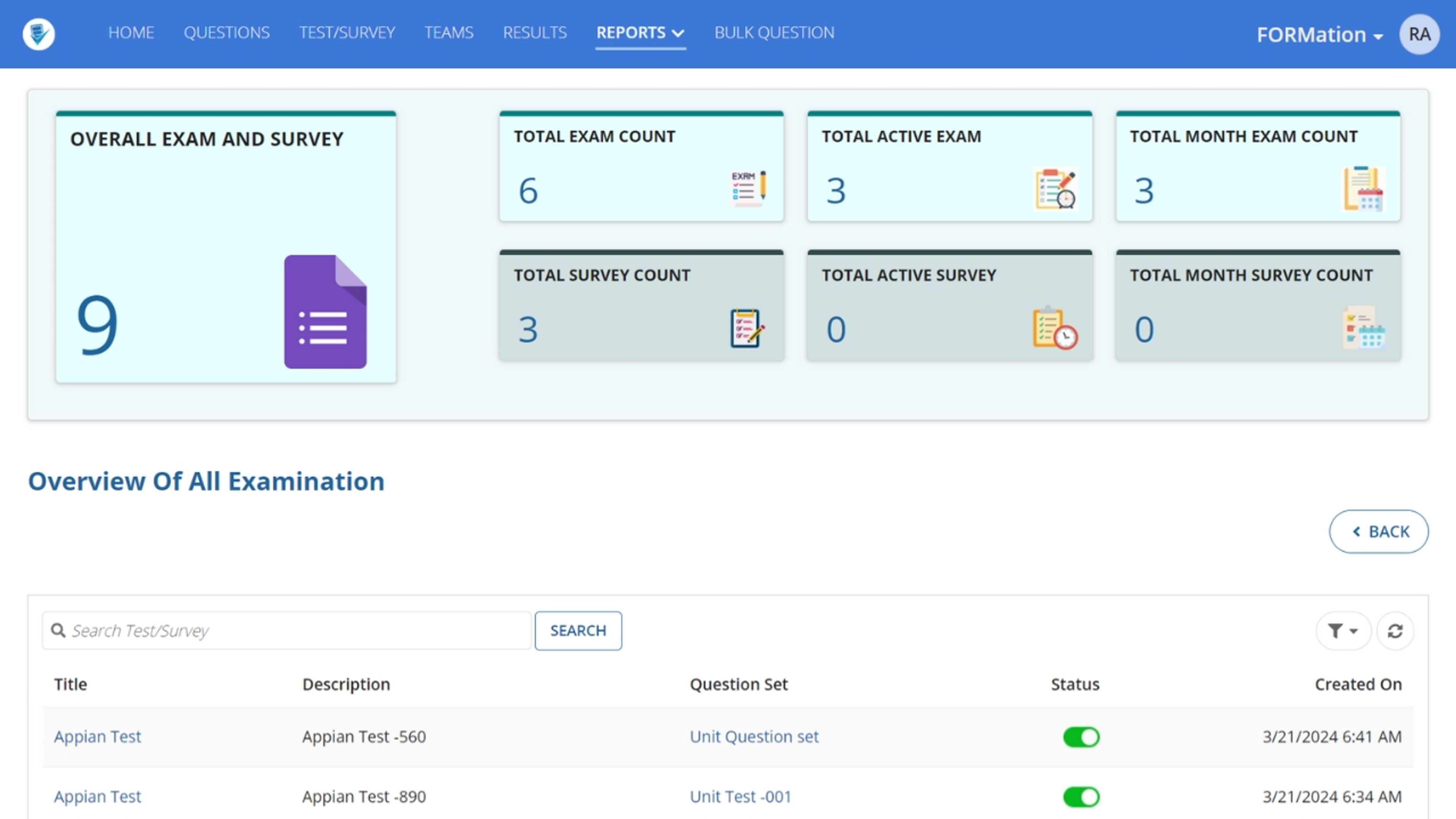 FORMation - Dynamic Survey and Exam Form Builder screenshot 1