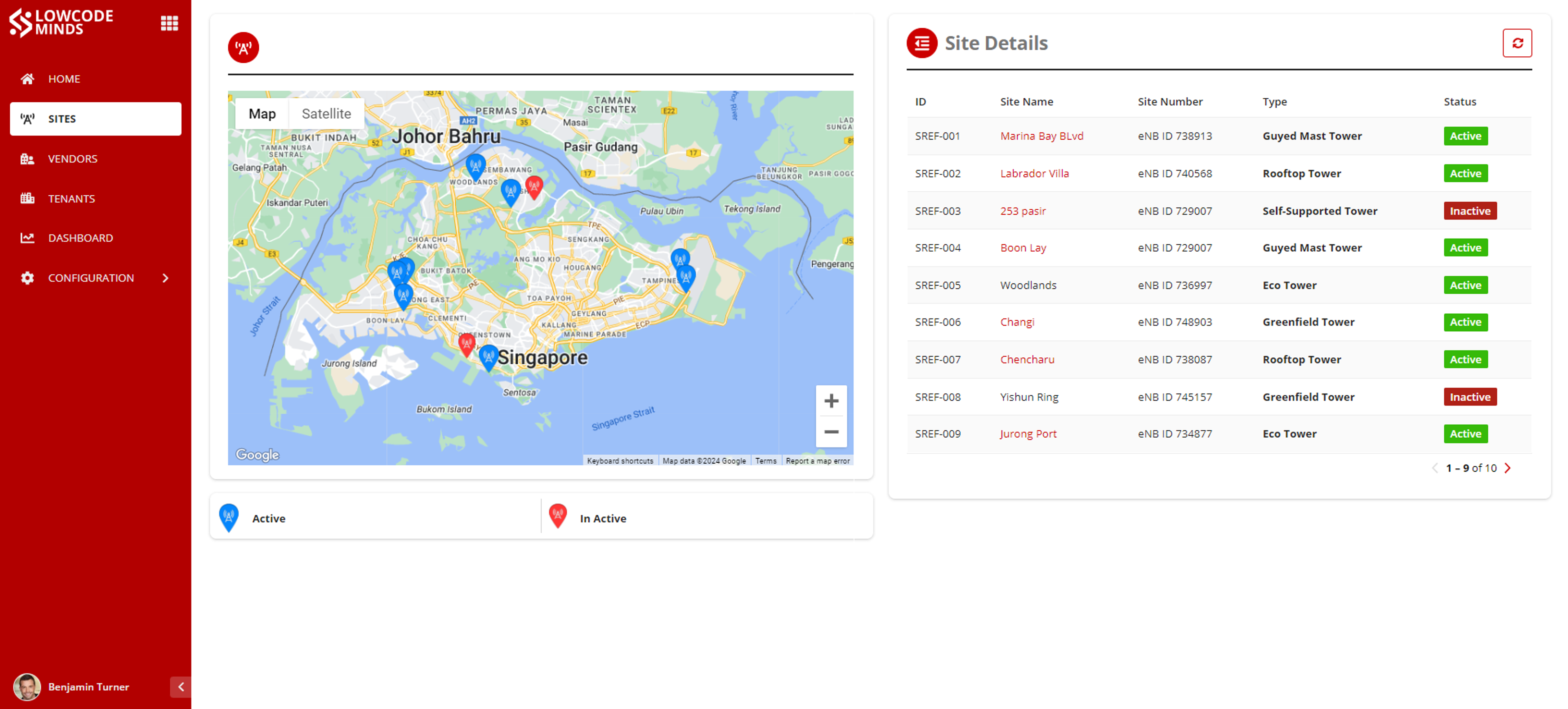 Lowcodeminds Tower and Site Management Solution screenshot 2